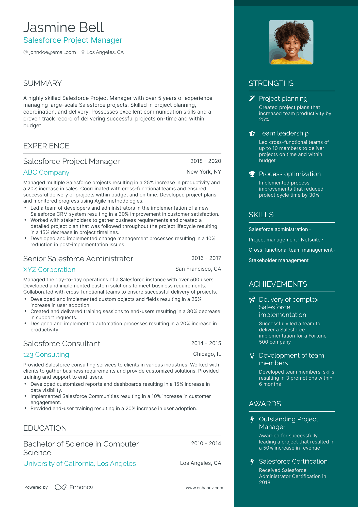 6 Salesforce Resume Examples & Guide for 2024