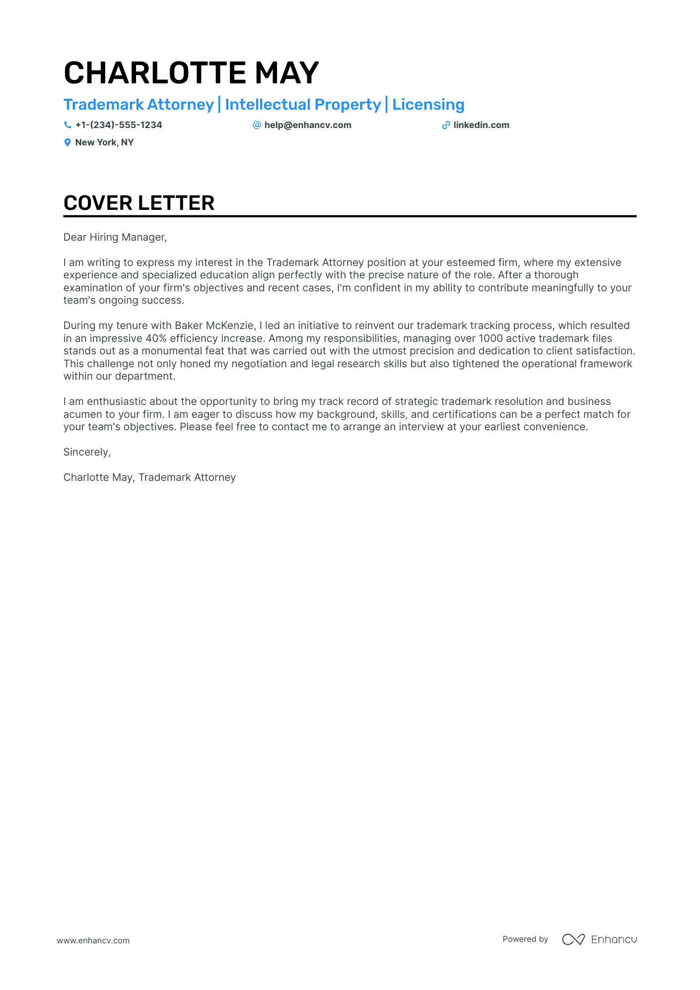 sample cover letter attorney