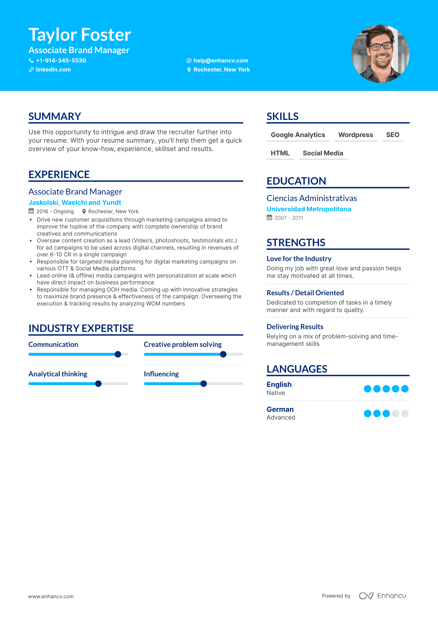 Associate Brand Manager Resume Examples & Guide for 2023 (Layout ...