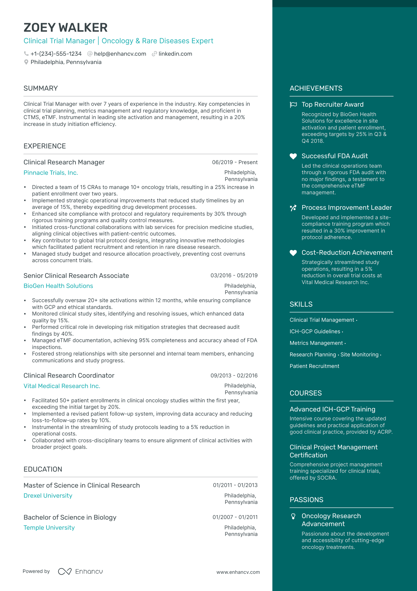 5 Clinical Trial Manager Resume Examples & Guide for 2024