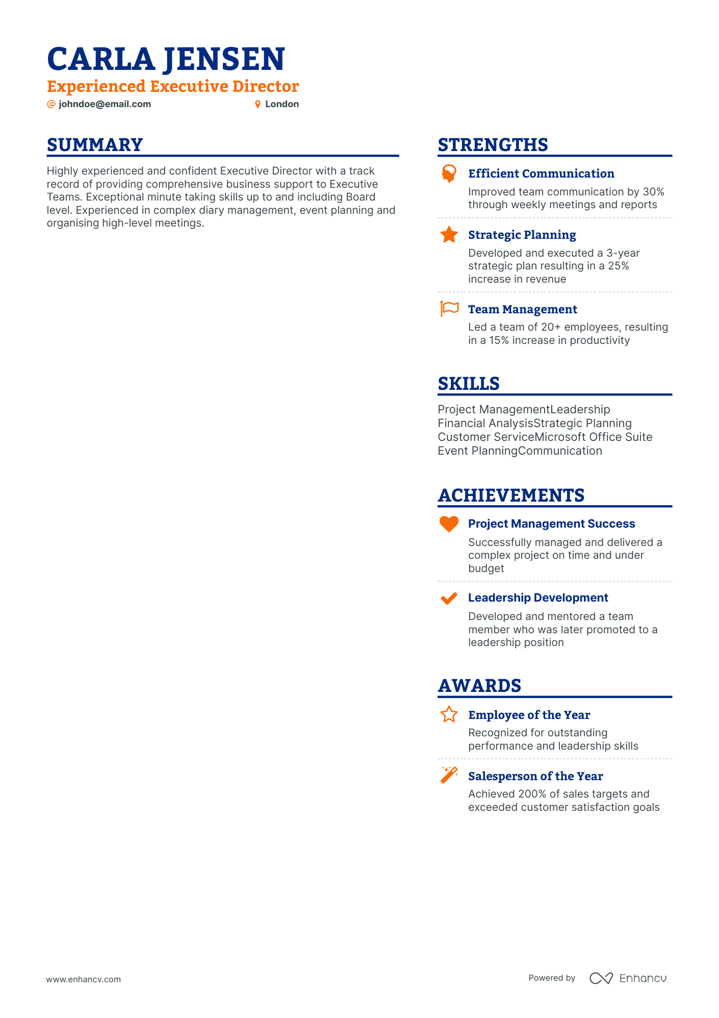how to write an executive level resume