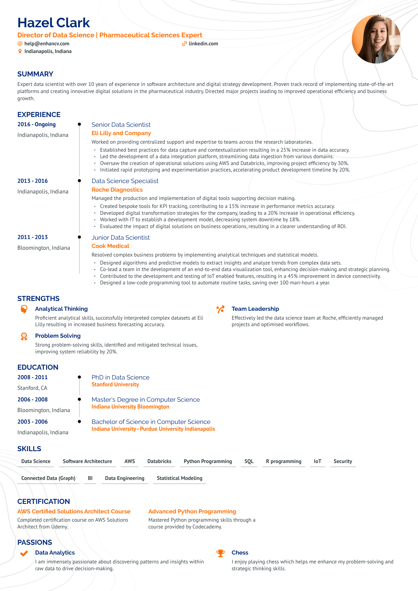 sample resume for entry level data scientist