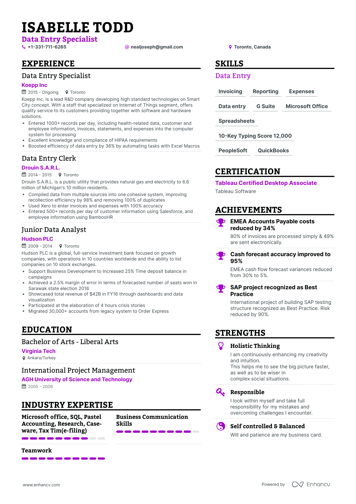 5 Data Entry Resume Examples & Guide for 2023