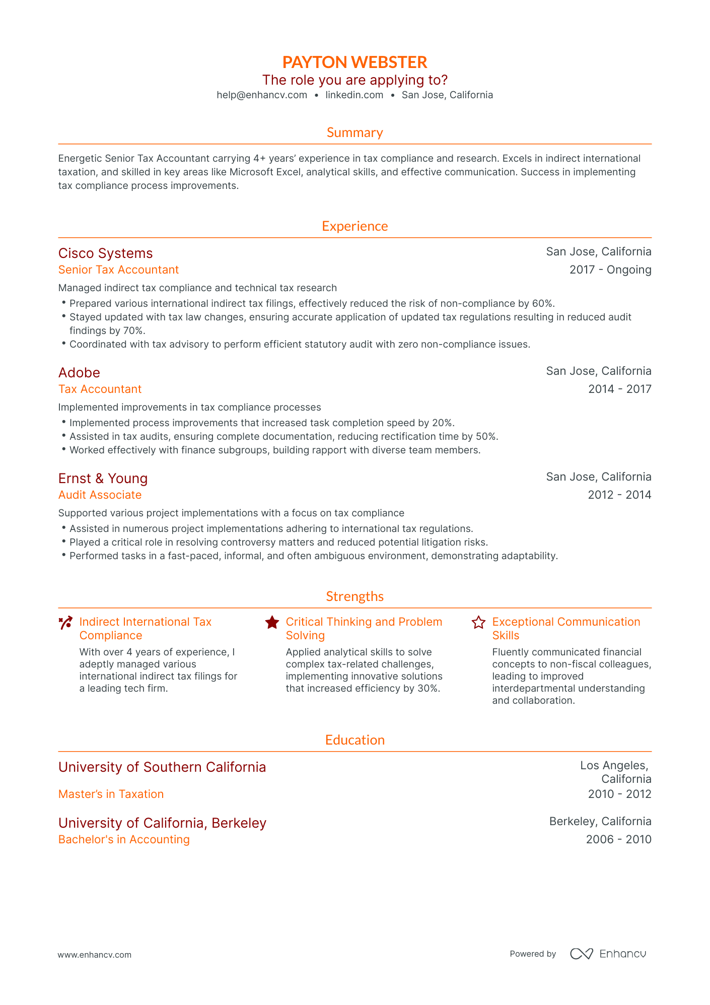 undefined Senior Tax Accountant Resume Template