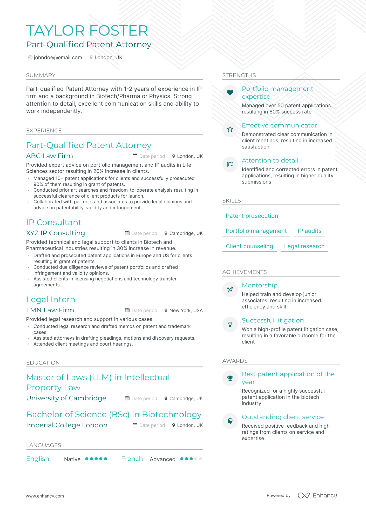 Modern Attorney Resume Template