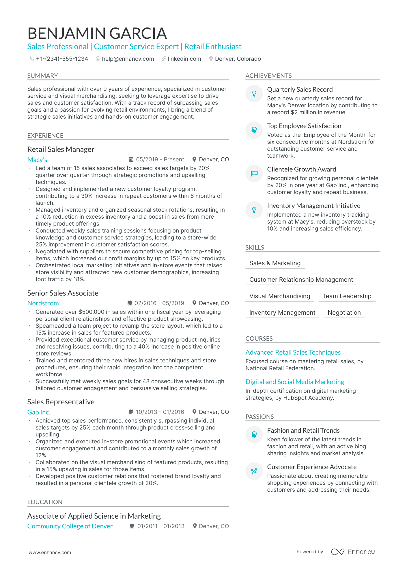 example of resume applying for sales lady