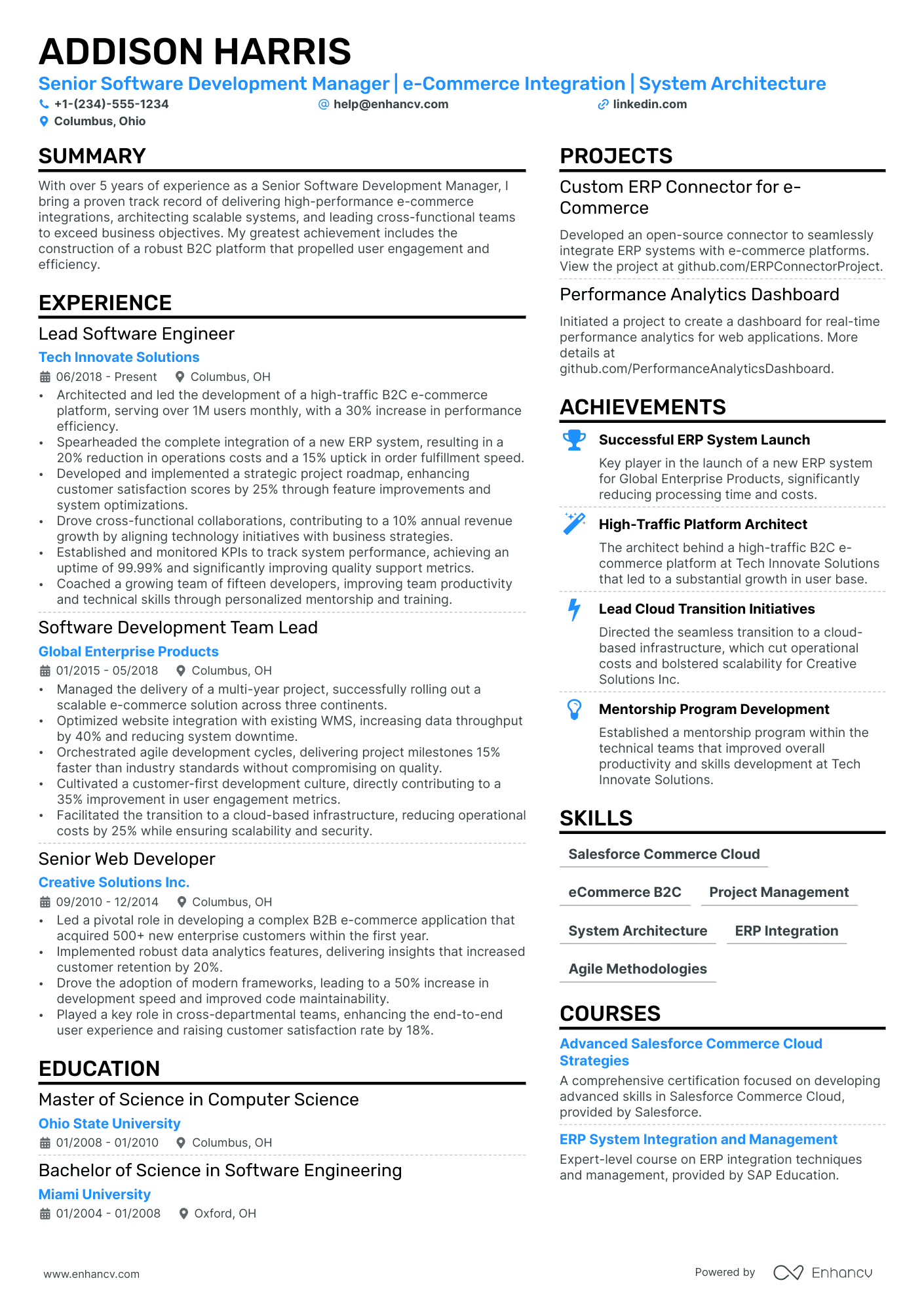 best resume templates for software engineer
