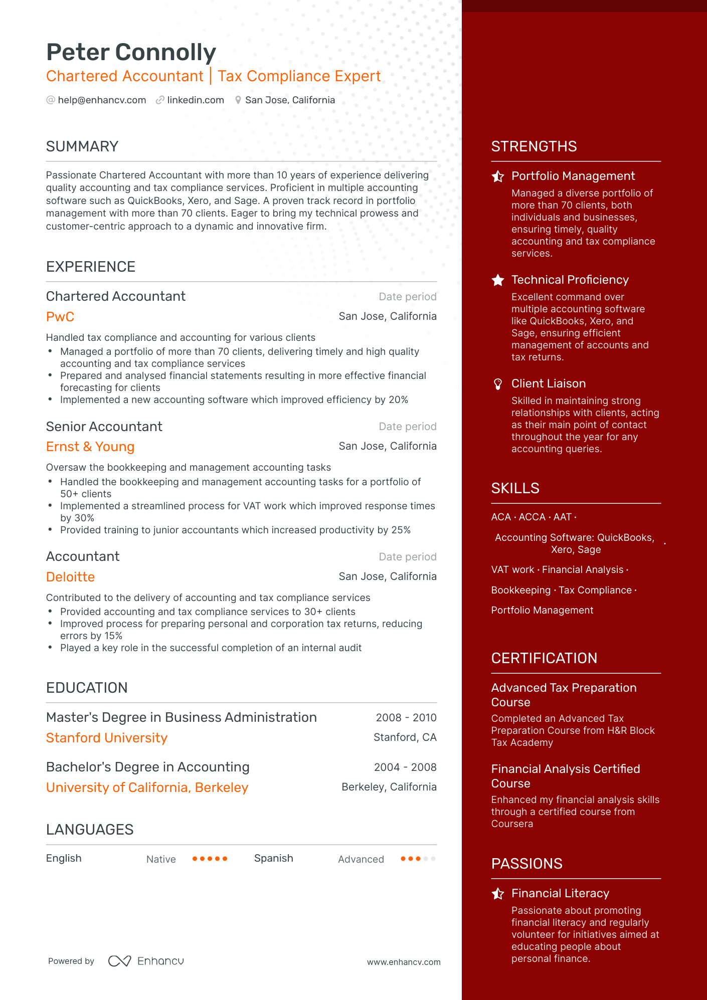 undefined Senior Accountant Resume Template