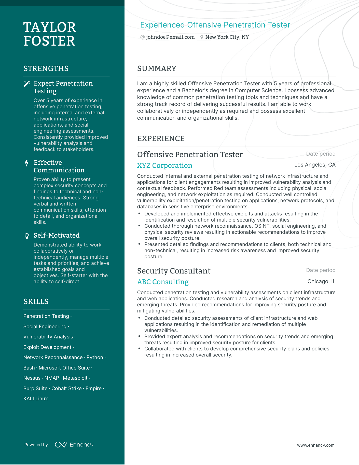 Polished Voice Actor Resume Template