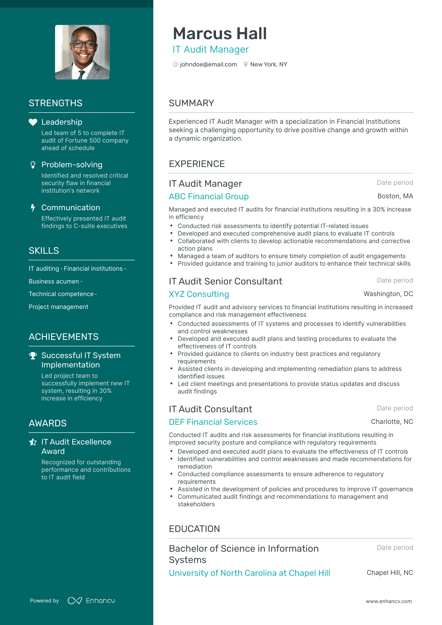 5 IT Audit Manager Resume Examples & Guide for 2023