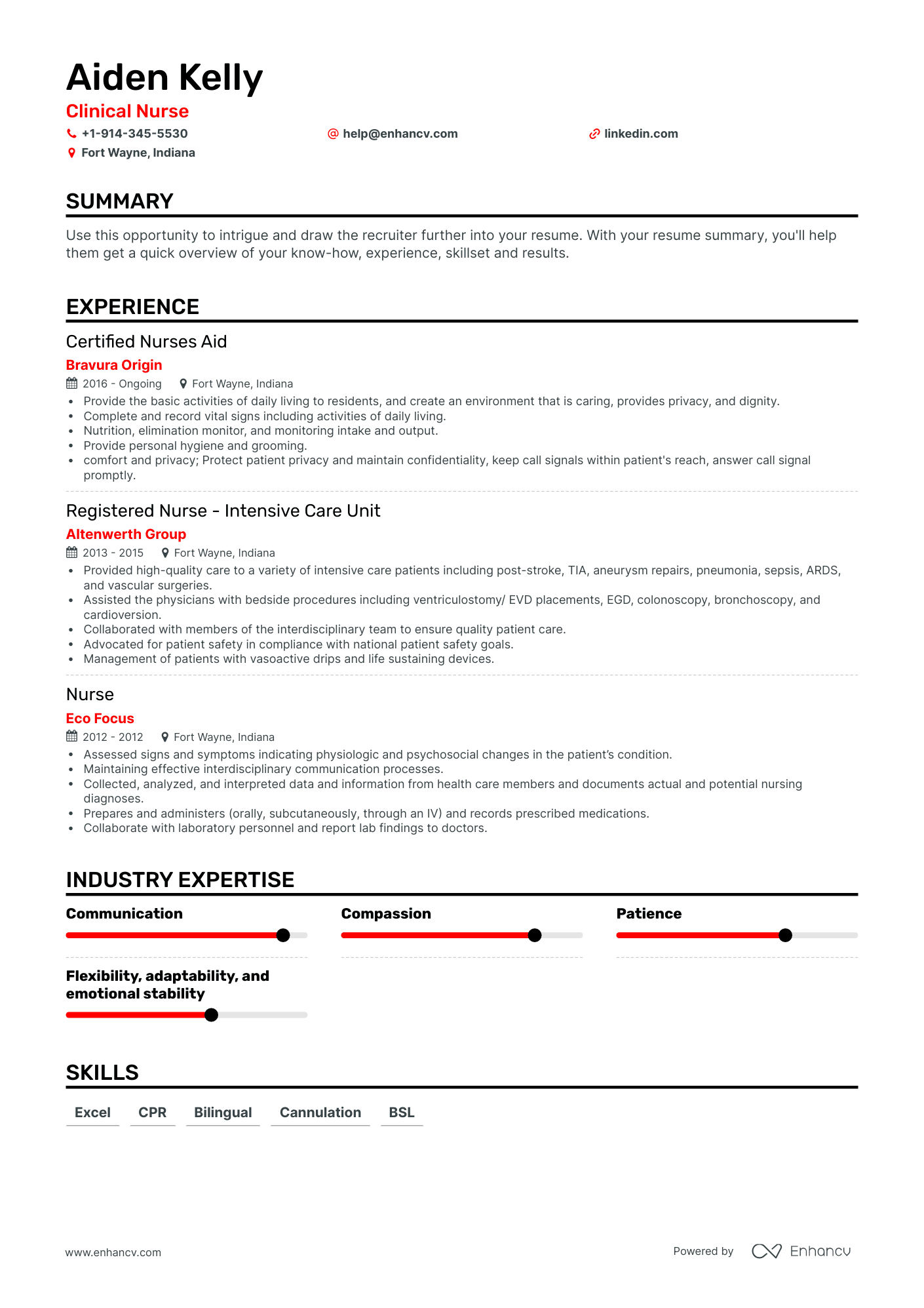 Clinical Nurse Resume Examples & Guide for 2023 (Layout, Skills ...