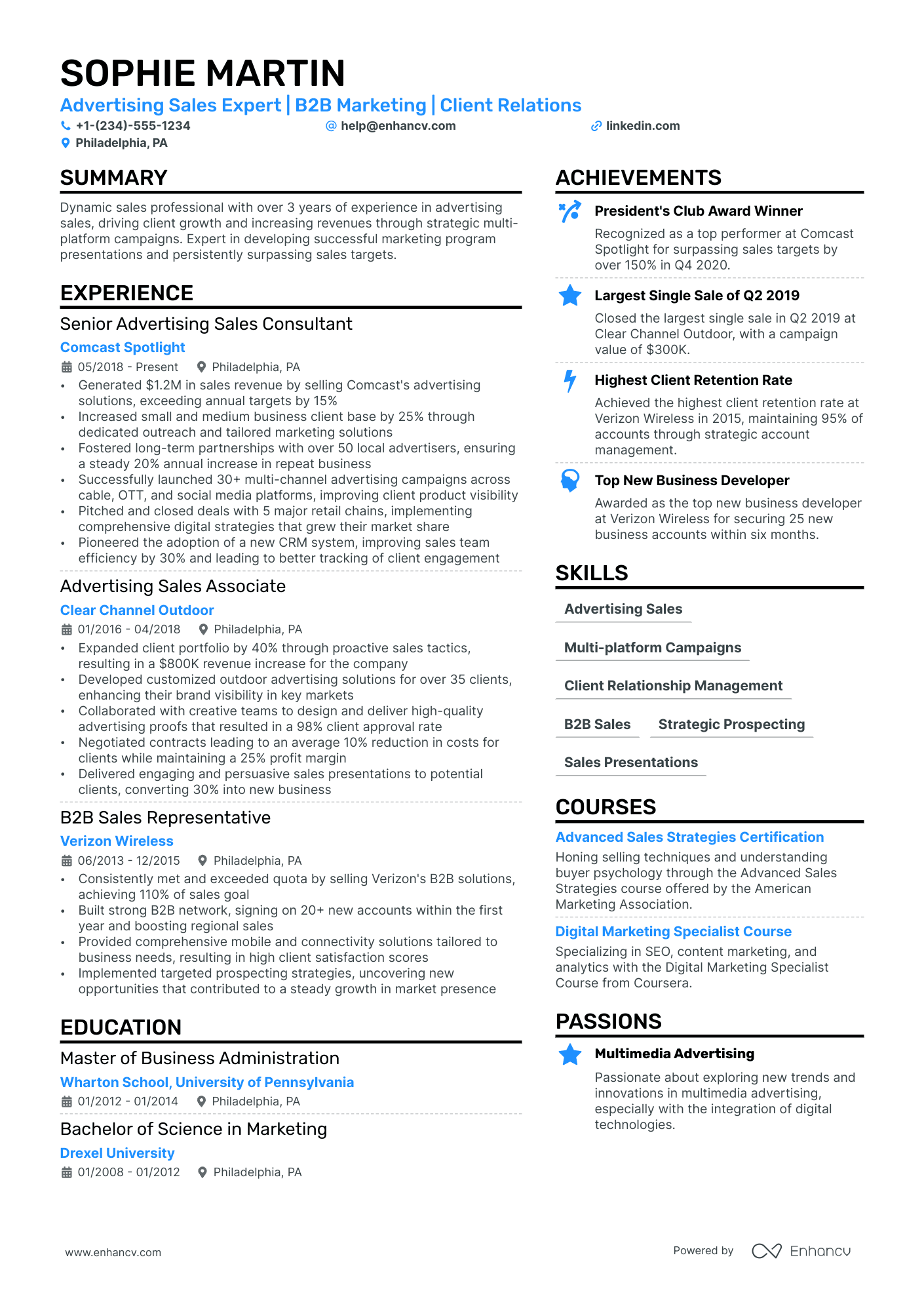 sales executive experience resume format
