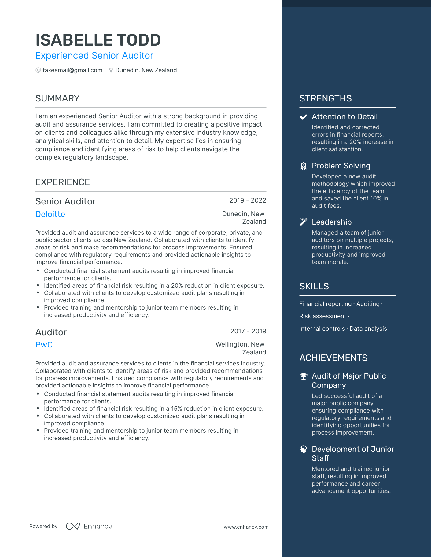 example resume public accounting