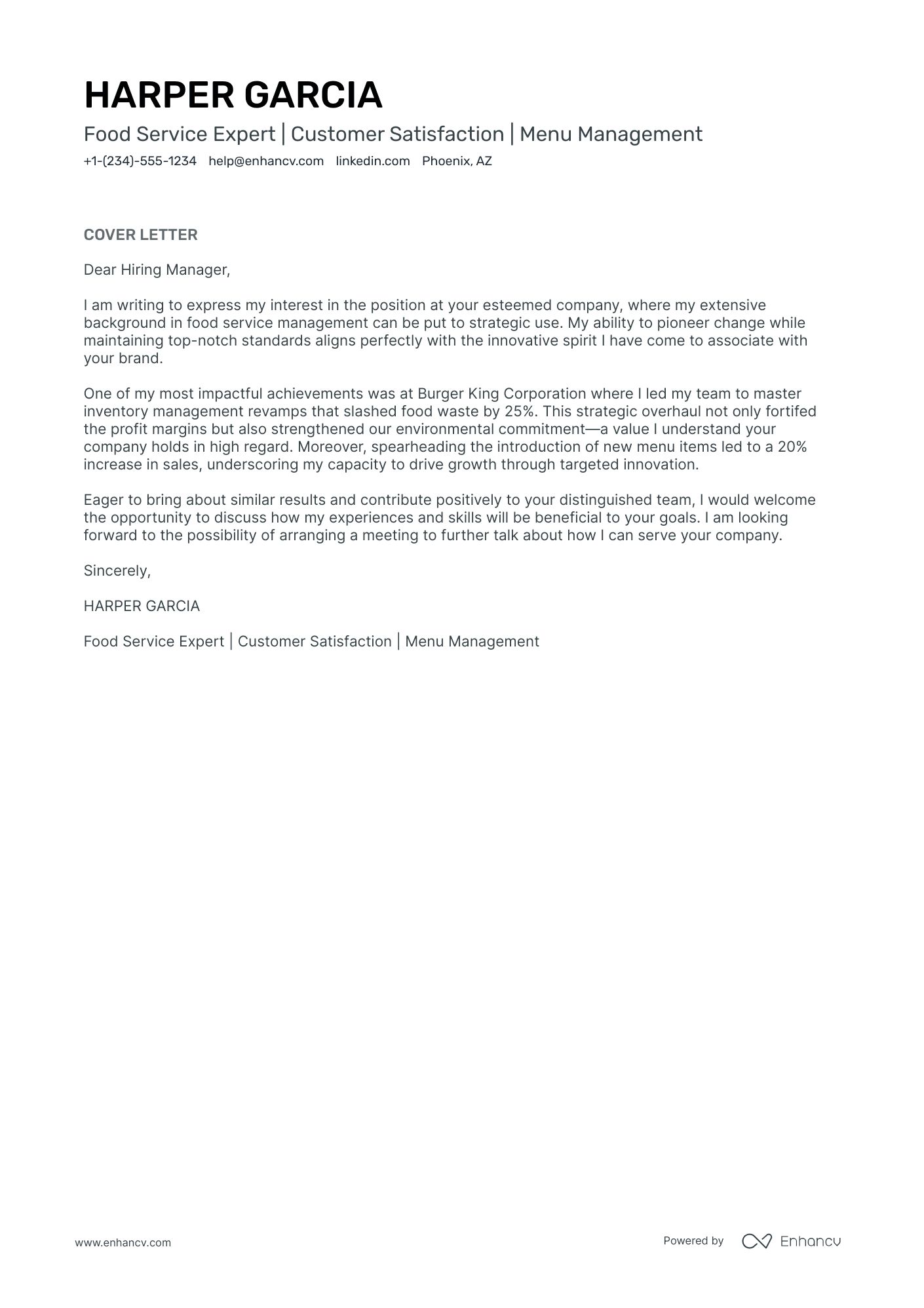 restaurant manager cover letter doc