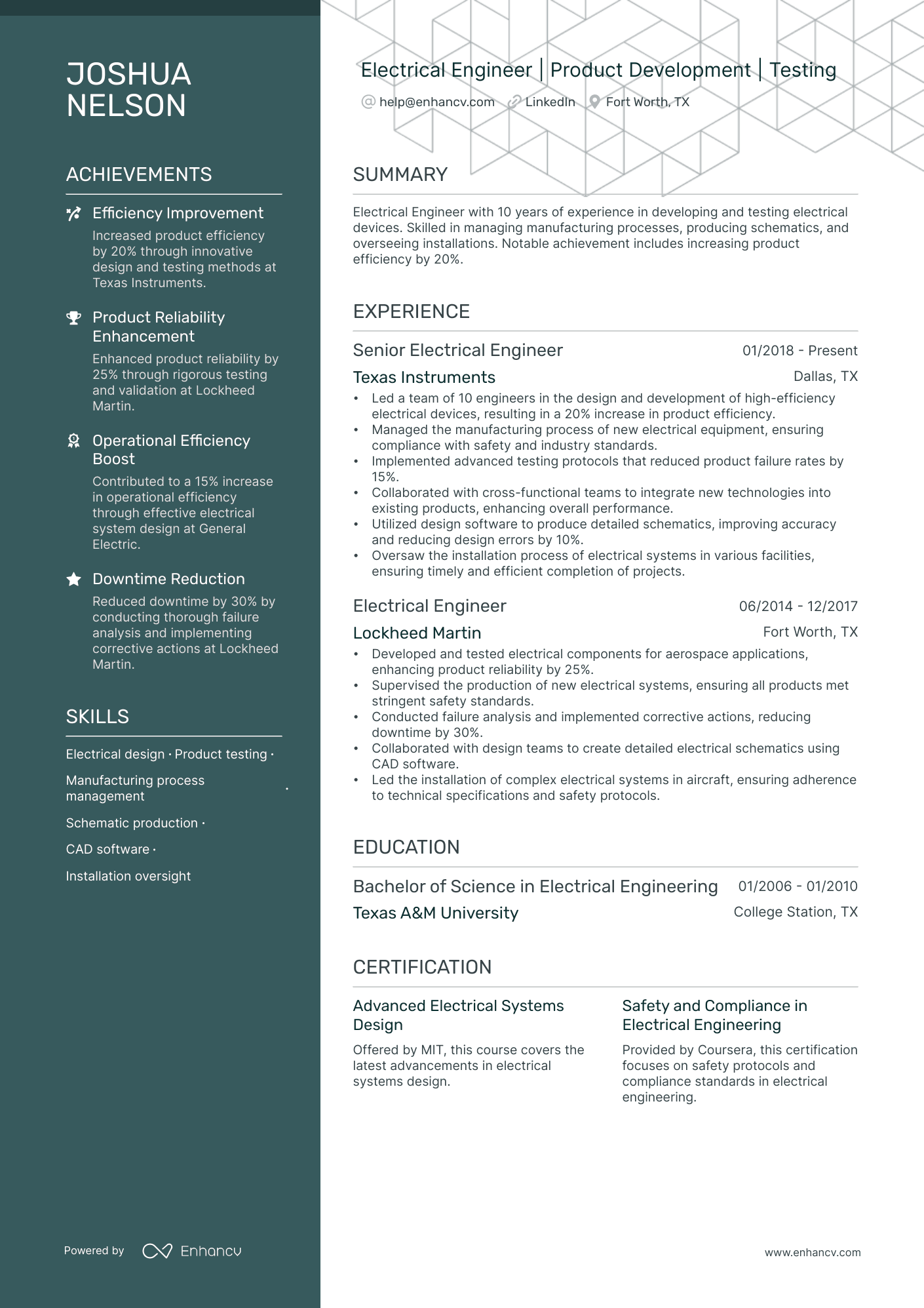 resume writer for engineering