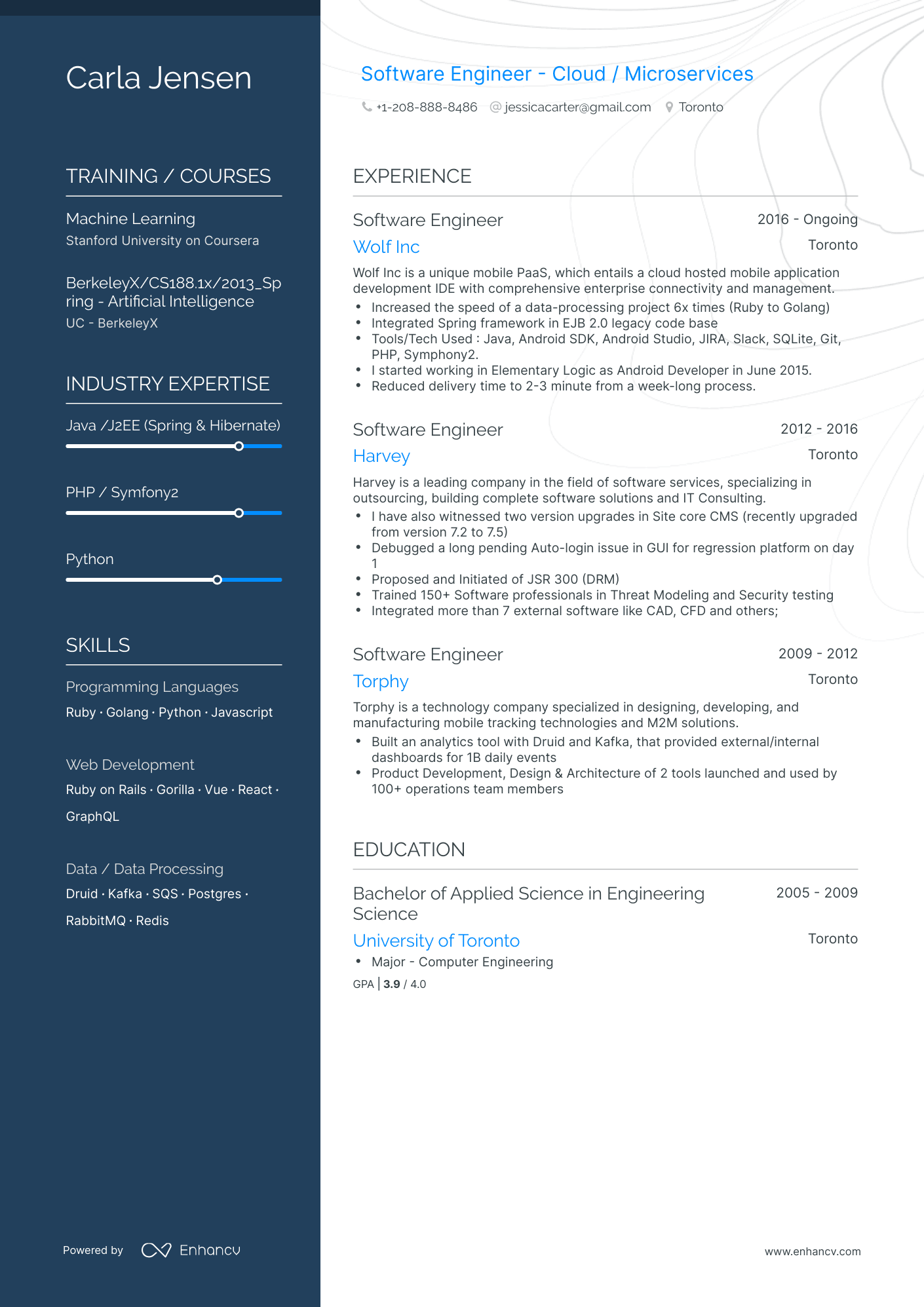 Polished Microservices Resume Template