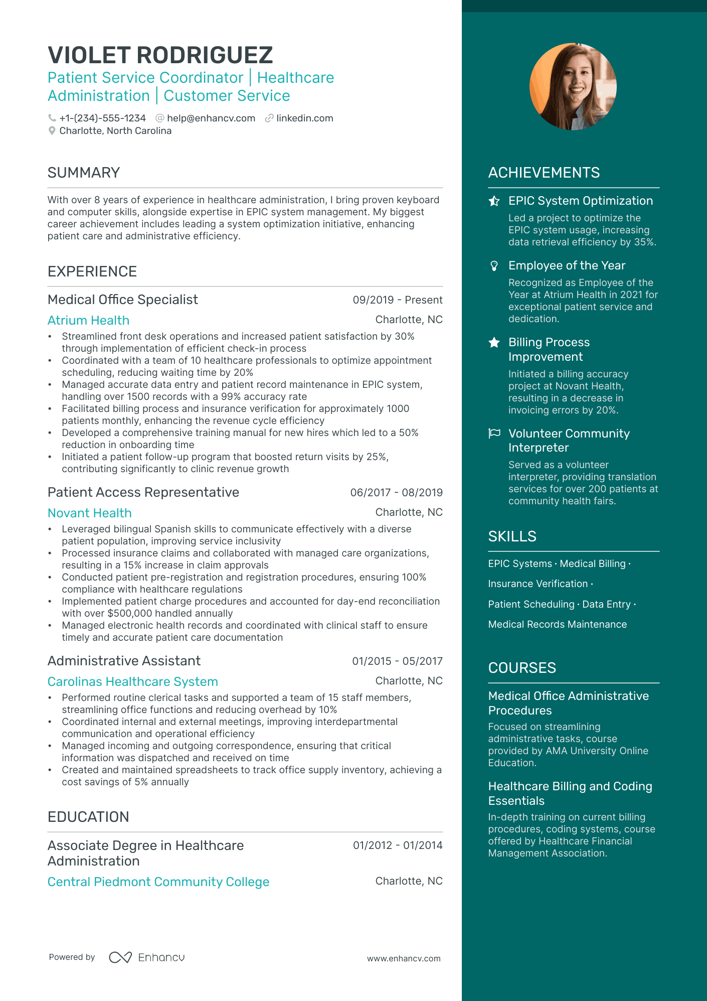 patient support specialist resume