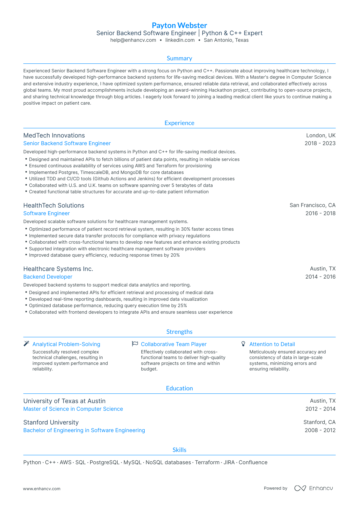 undefined Infrastructure Engineer Resume Template