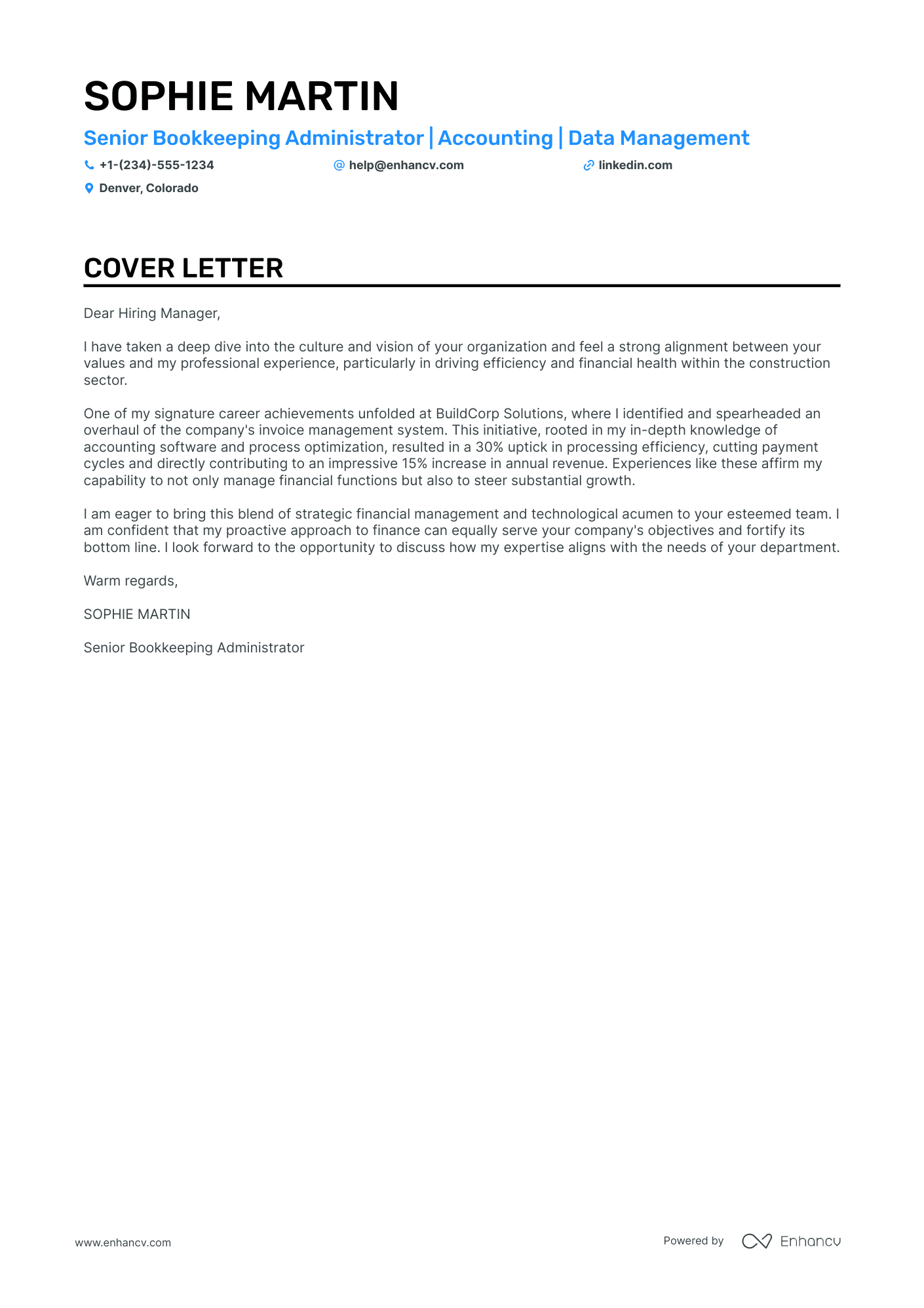 financial accountant cover letter example