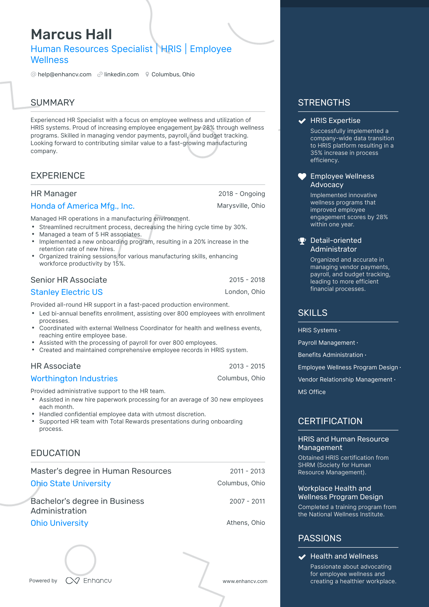 undefined Human Resources Specialist Resume Template
