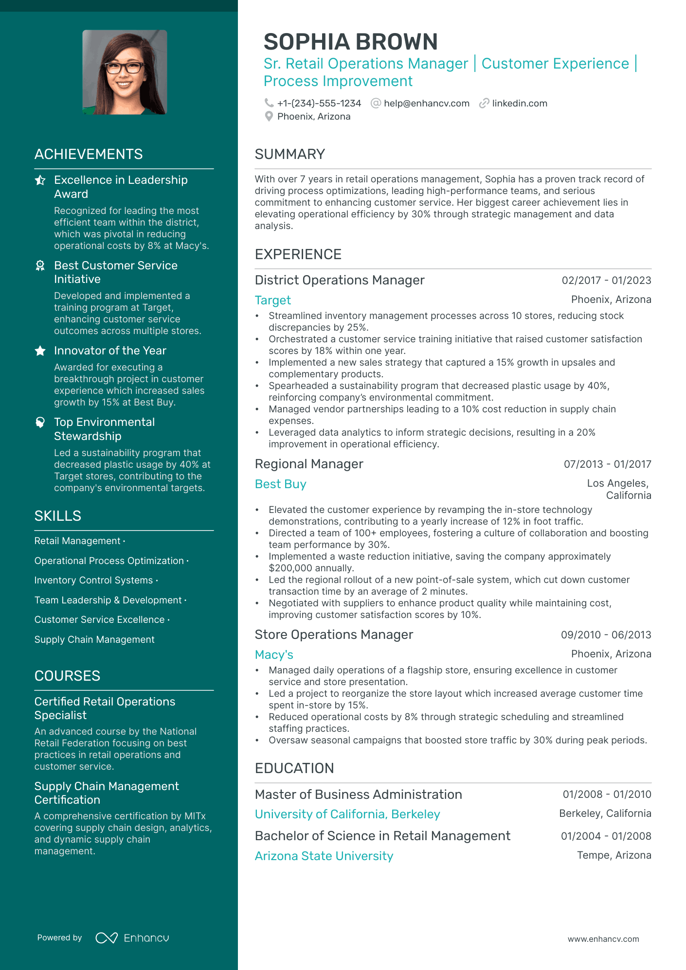 objective resume retail operations manager