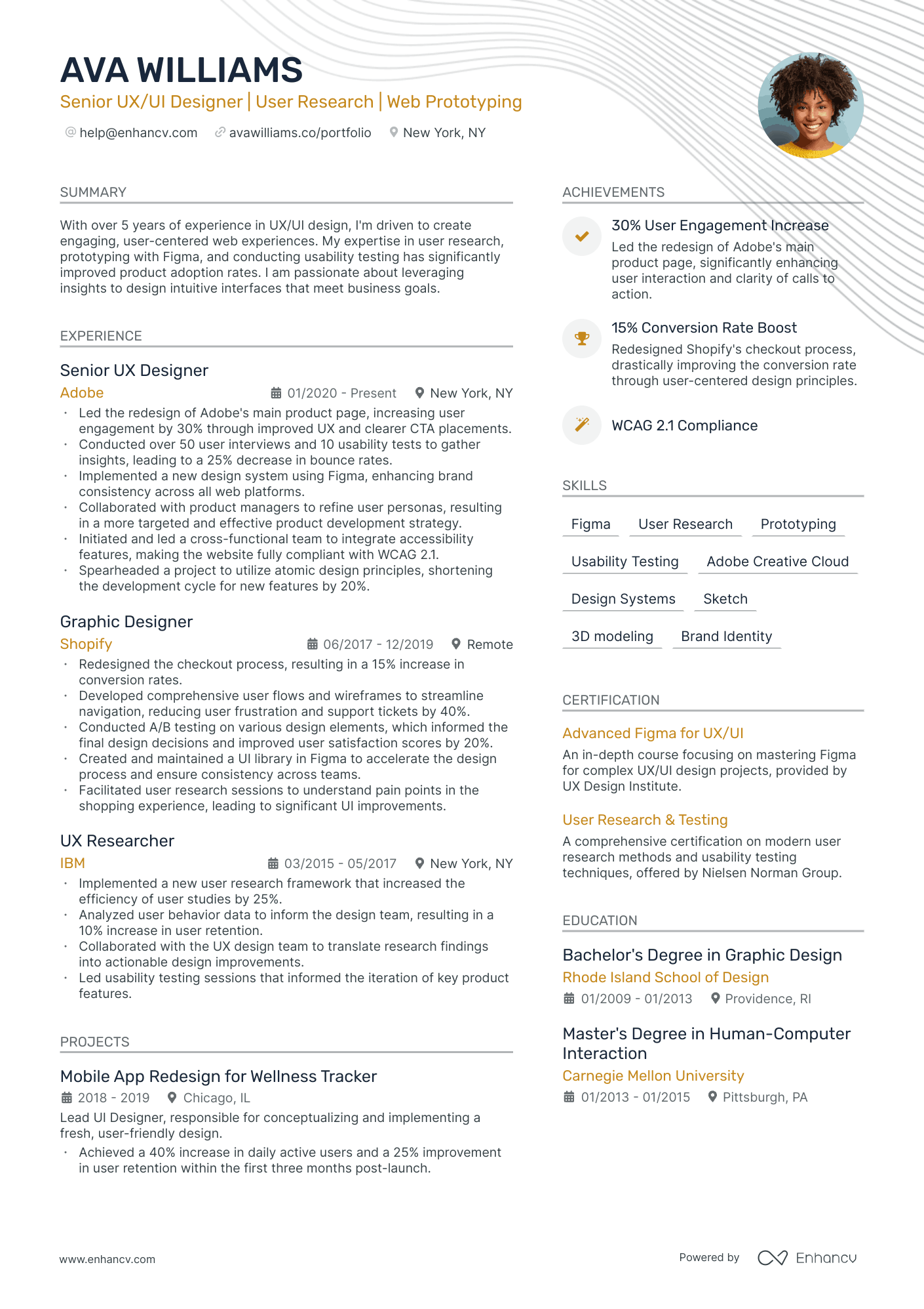 how to write a resume graphic design