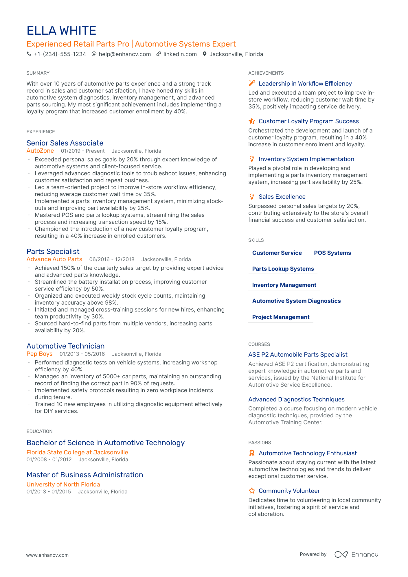 professional summary for resume retail manager