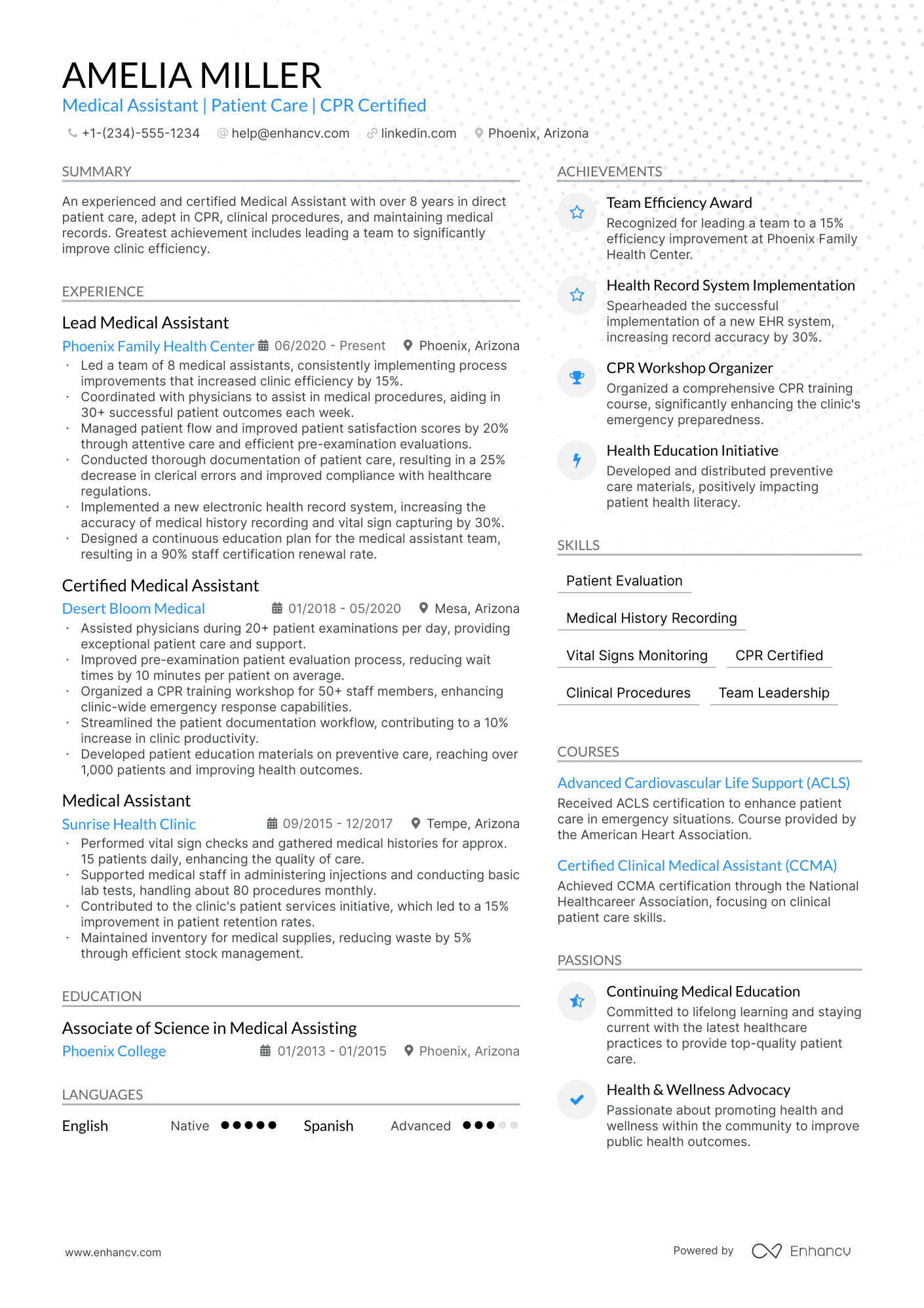 medical assistant profile for resume