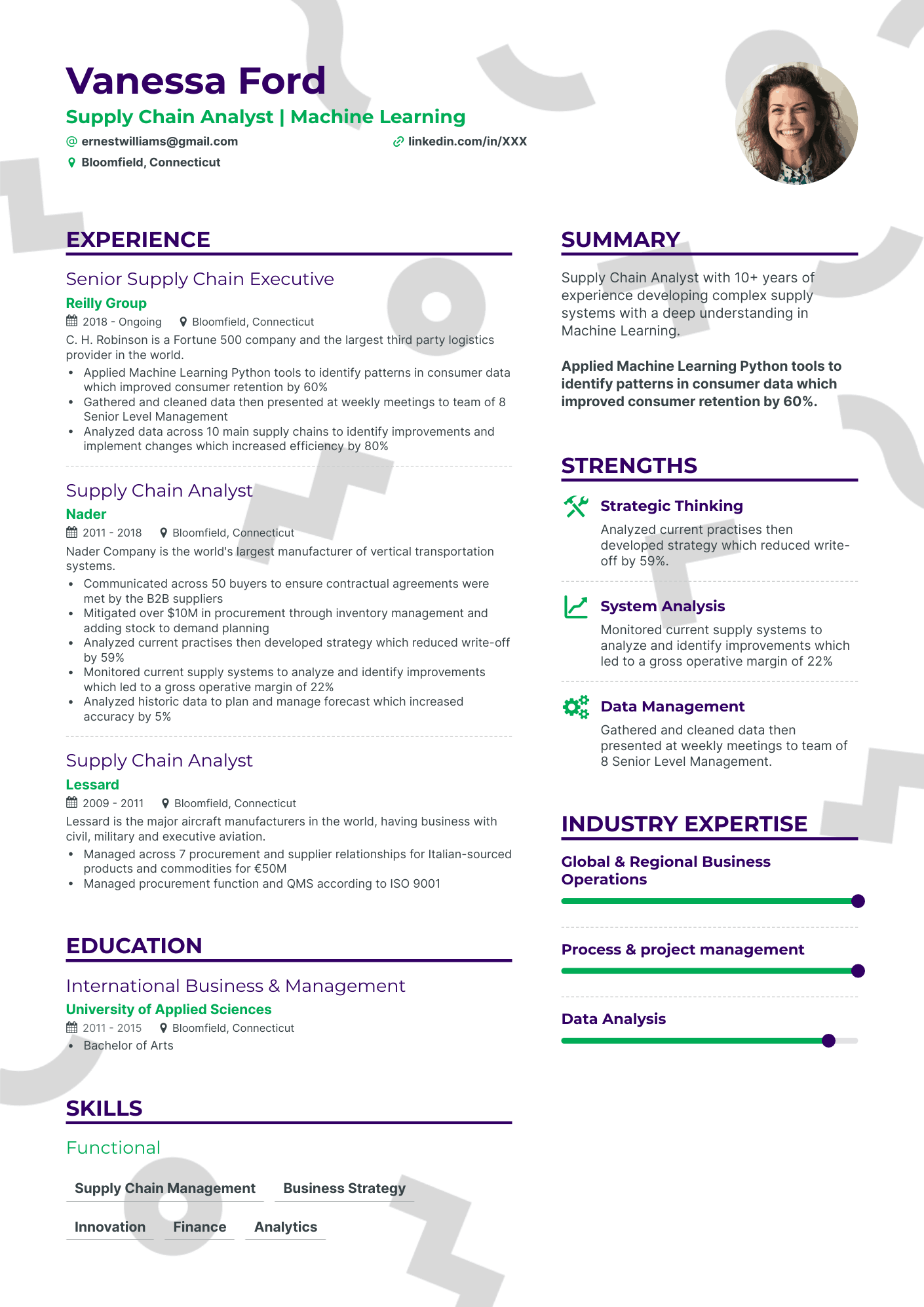 5 Supply Chain Analyst Resume Examples & Guide for 2023