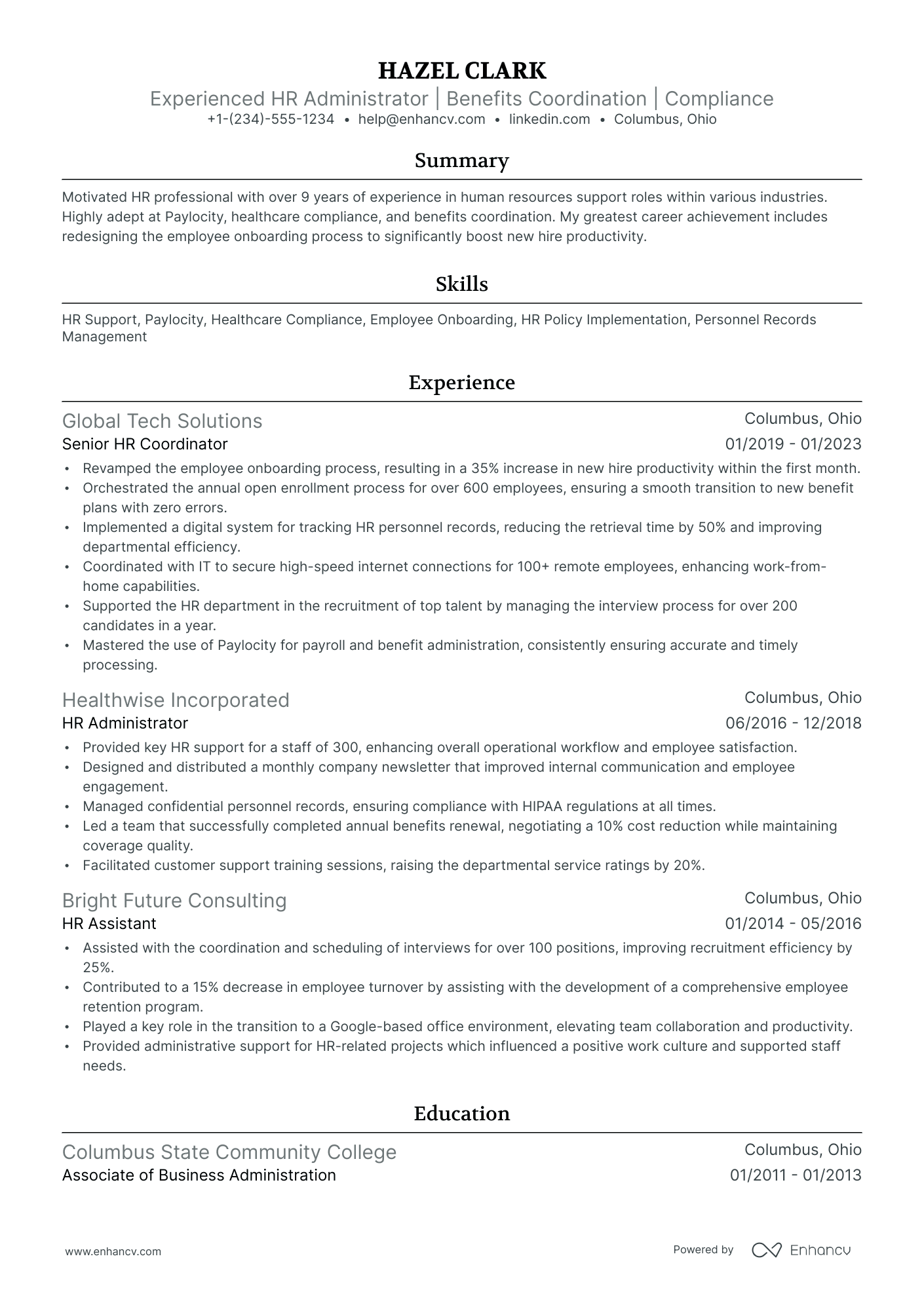 hr administrative assistant resume examples