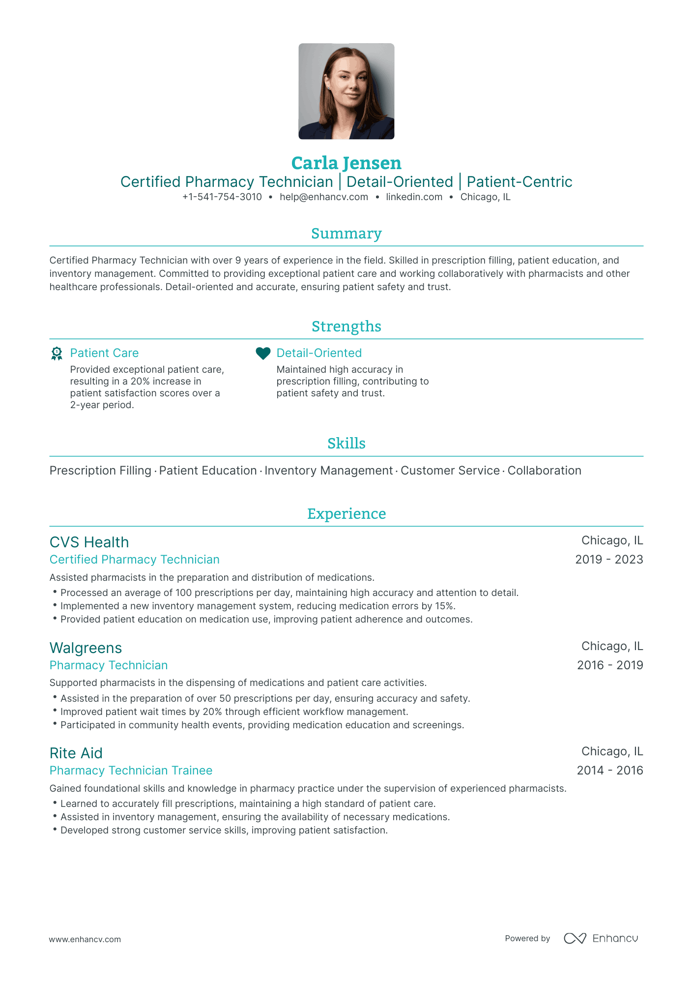 Traditional Pharmacist Resume Template