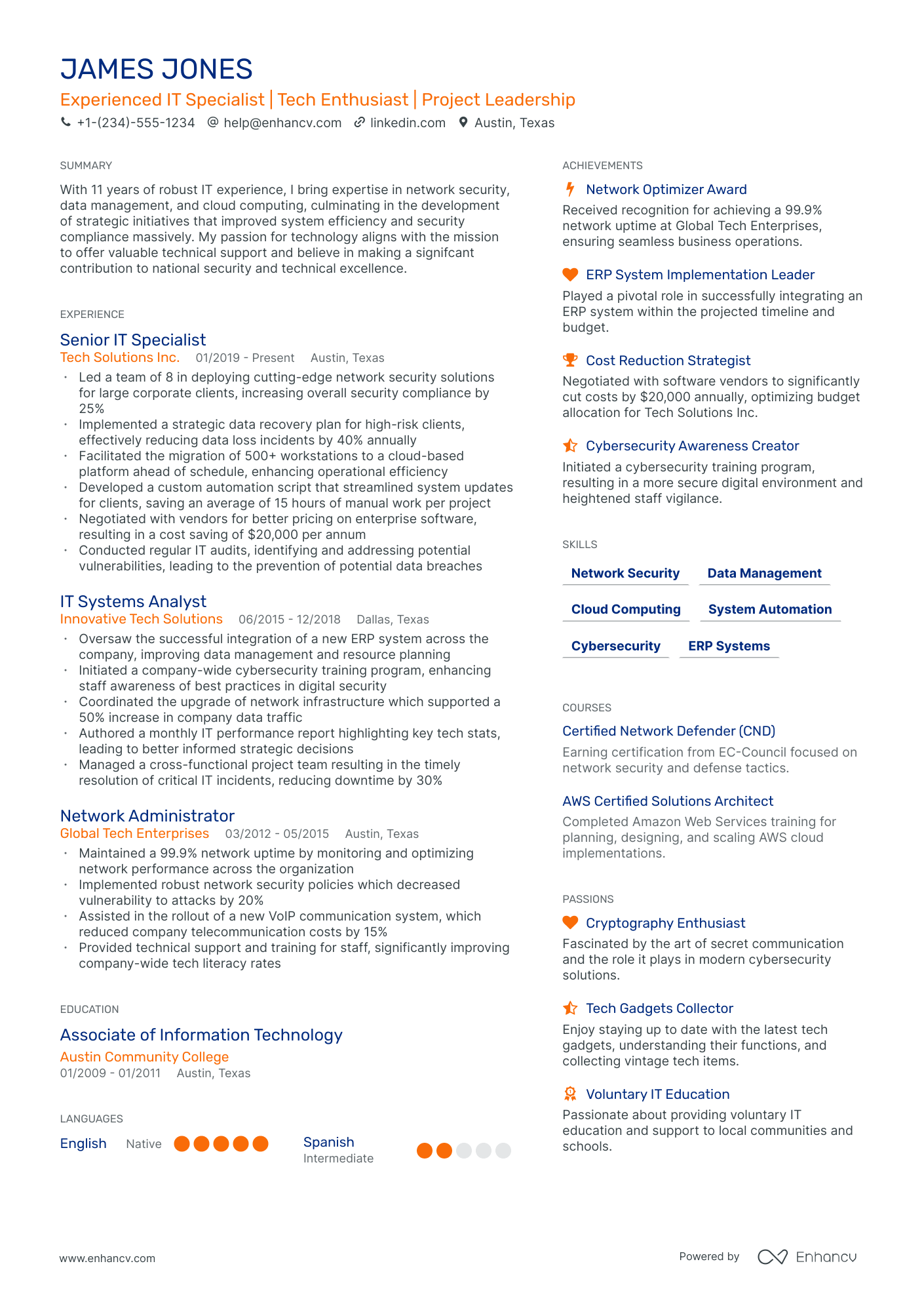 resume for military experience