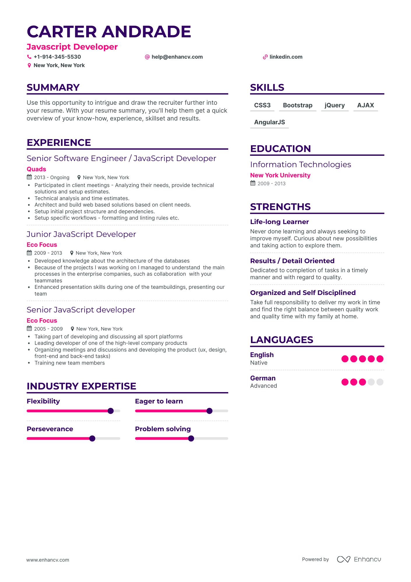 Javascript Developer Resume Samples and Writing Guide for 2023 ...