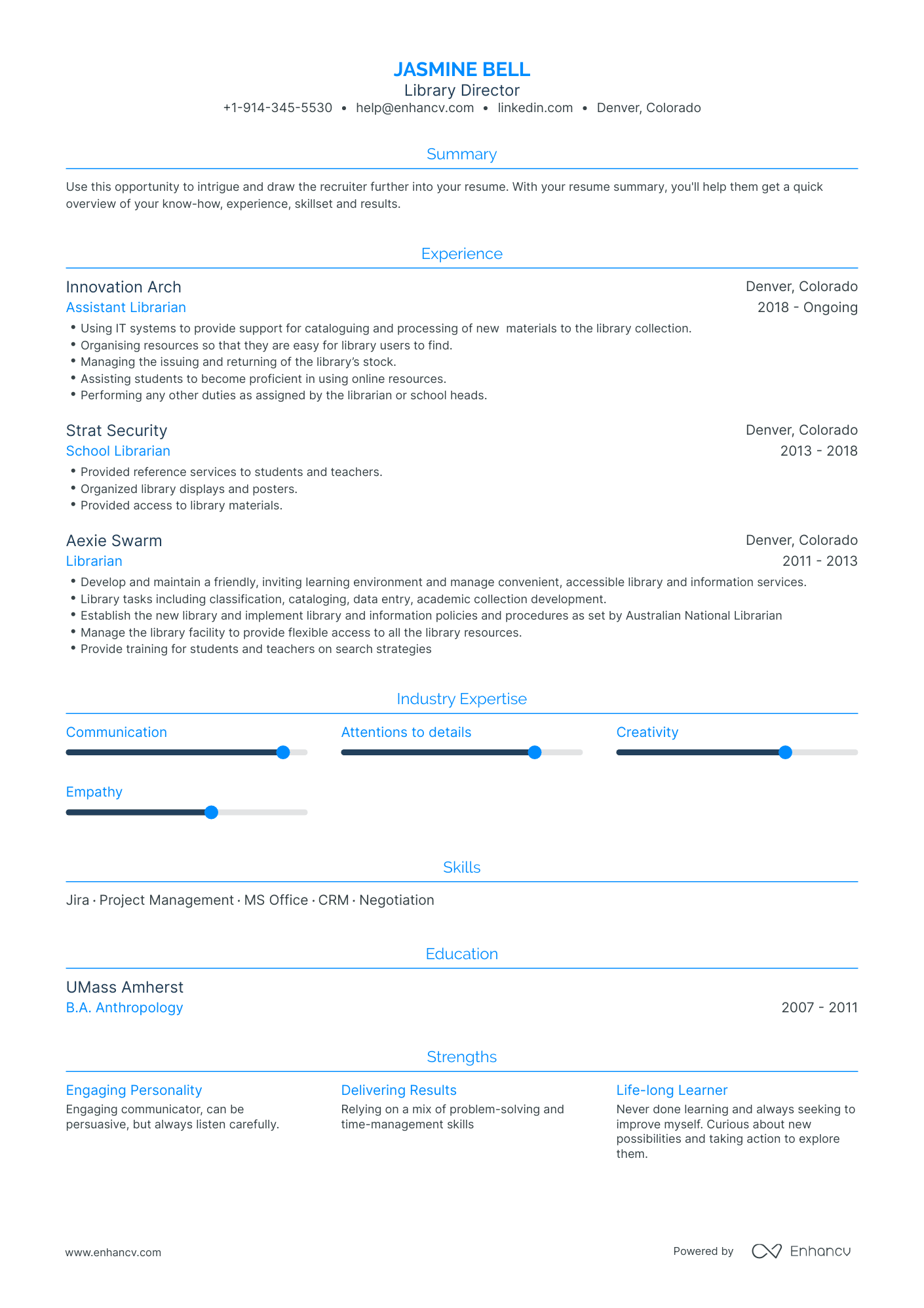 Library Director Resume Examples & Guide for 2023 (Layout, Skills ...