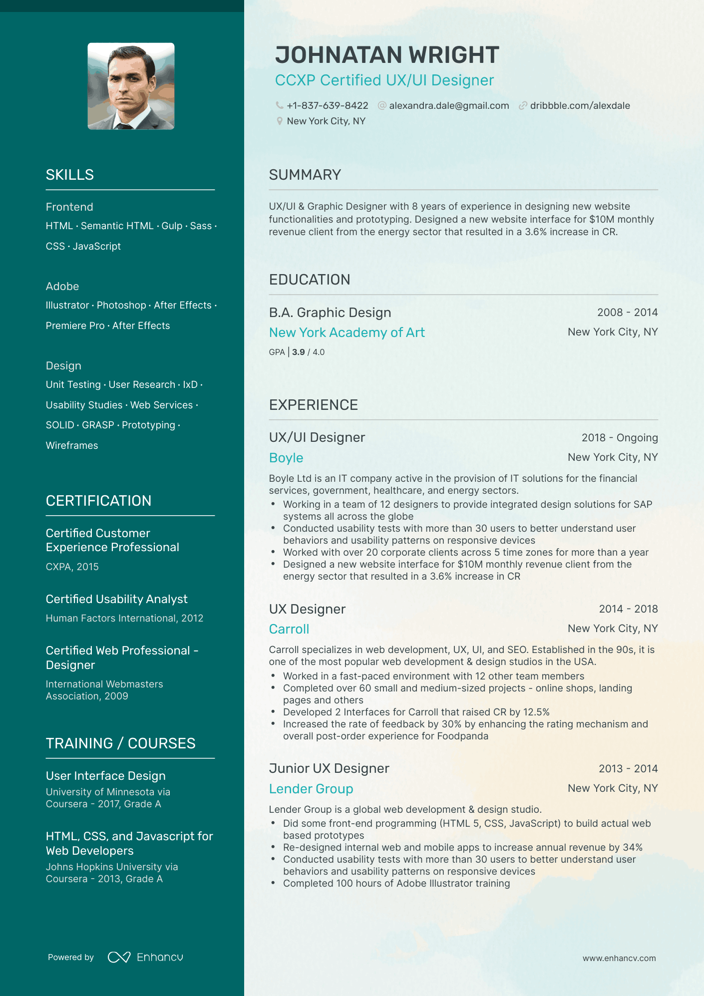 Polished UX Designer Resume Template