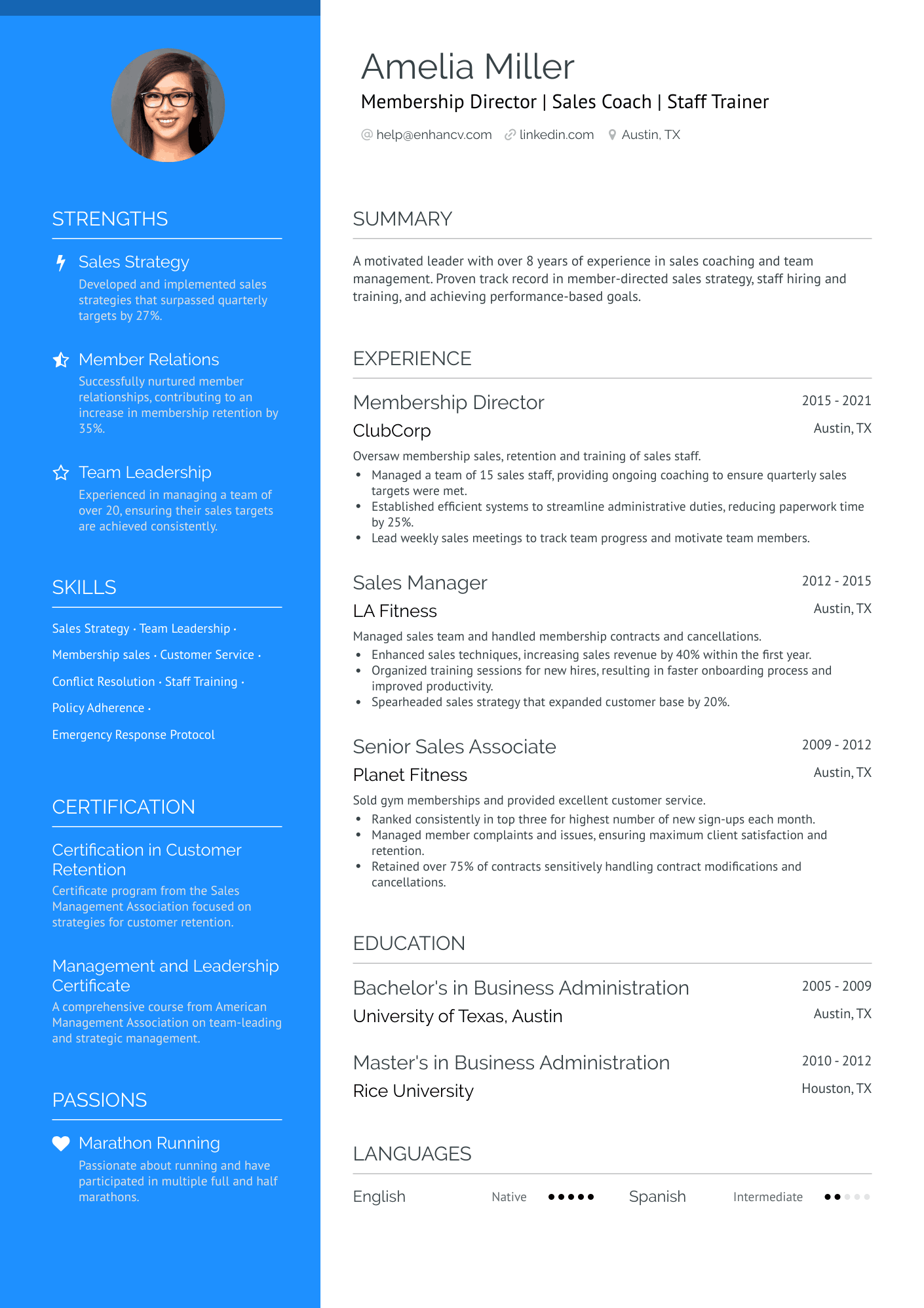 resume templates for assistant manager