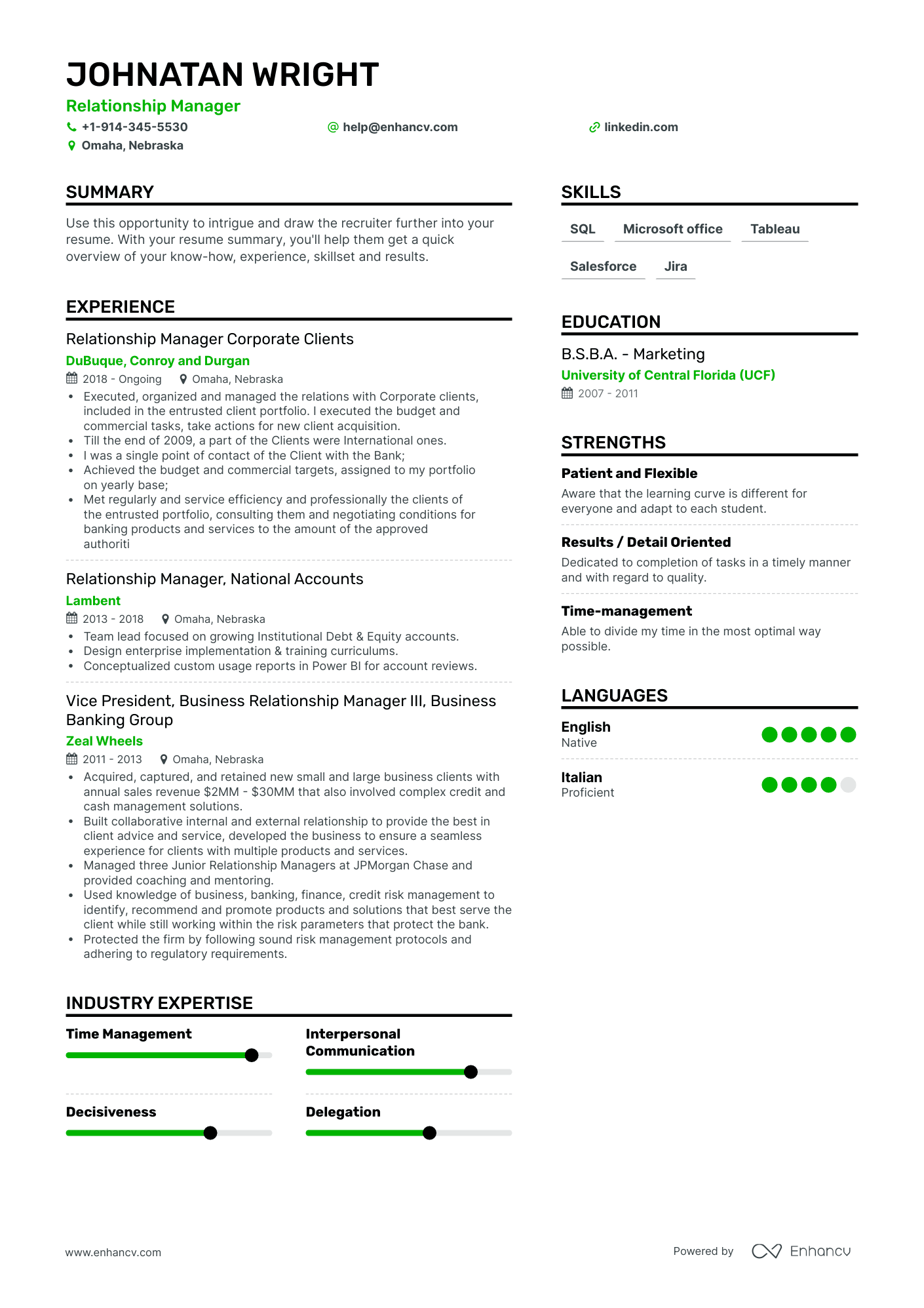 Relationship Manager Resume Examples & Guide for 2023 (Layout, Skills ...