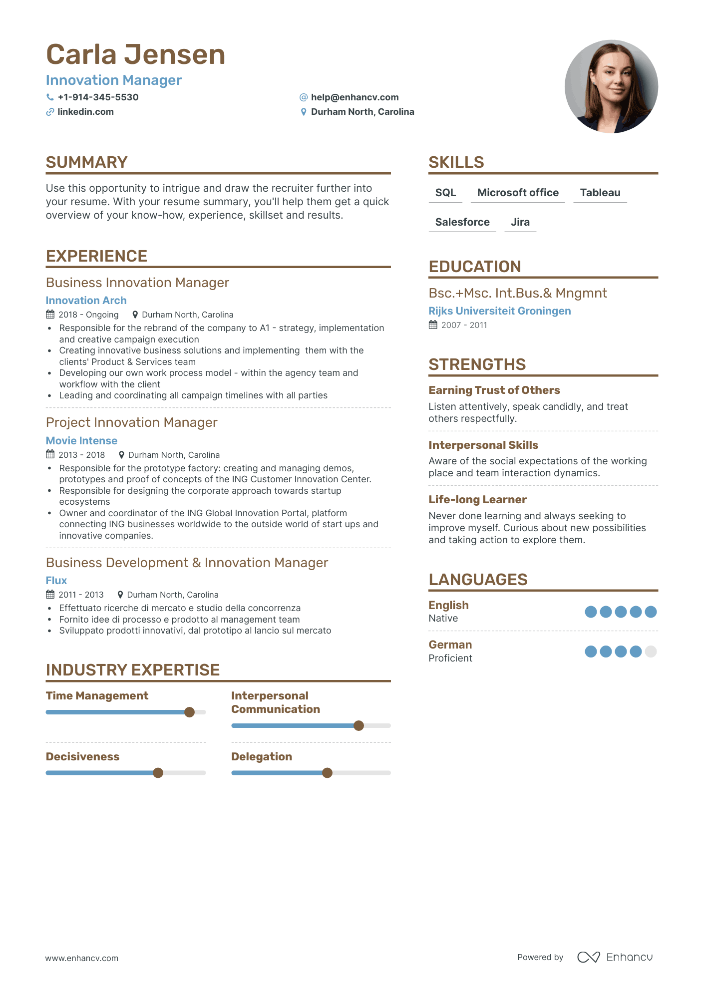 Innovation Manager Resume Examples & Guide for 2023 (Layout, Skills ...