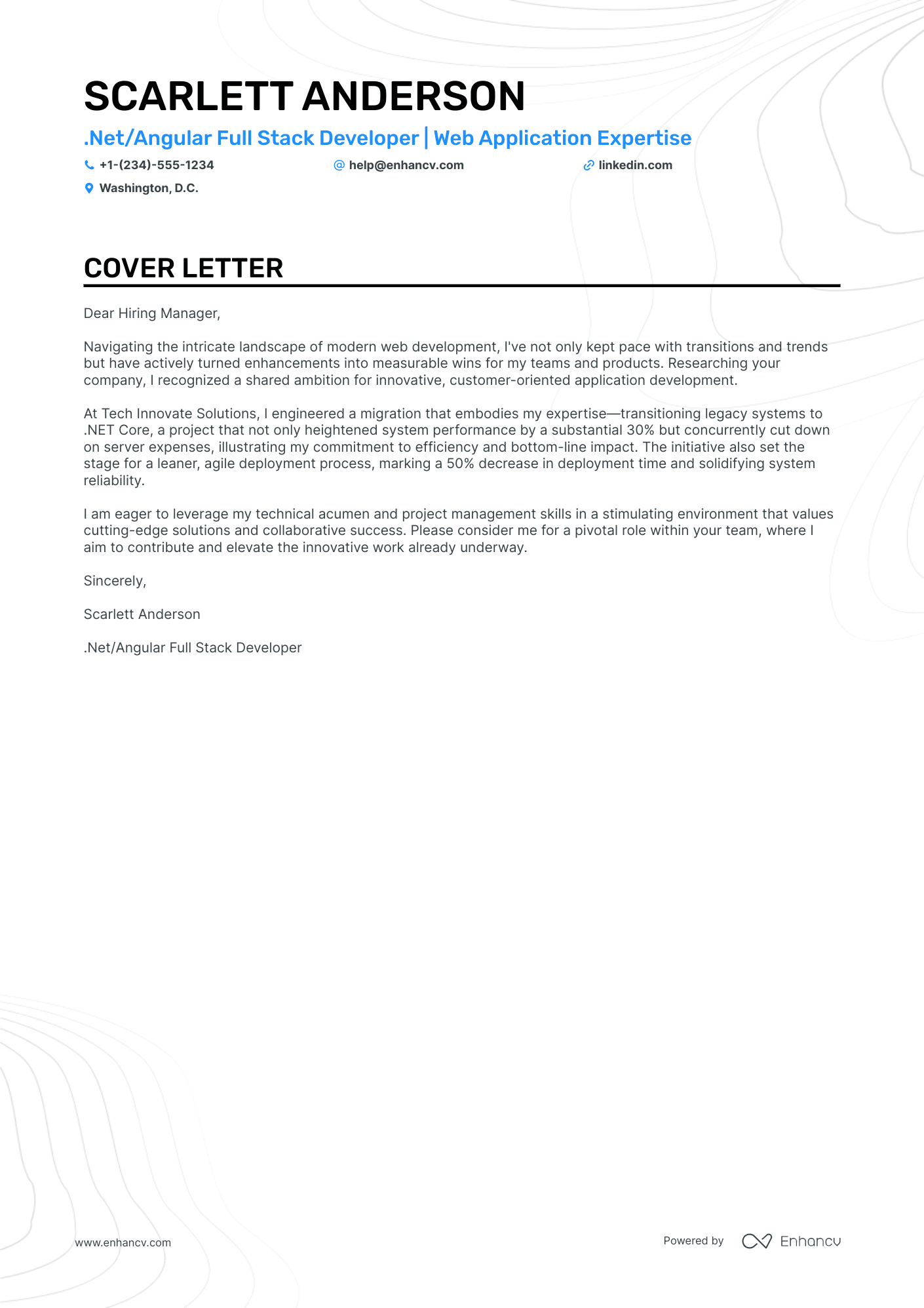cover letter for mern stack developer