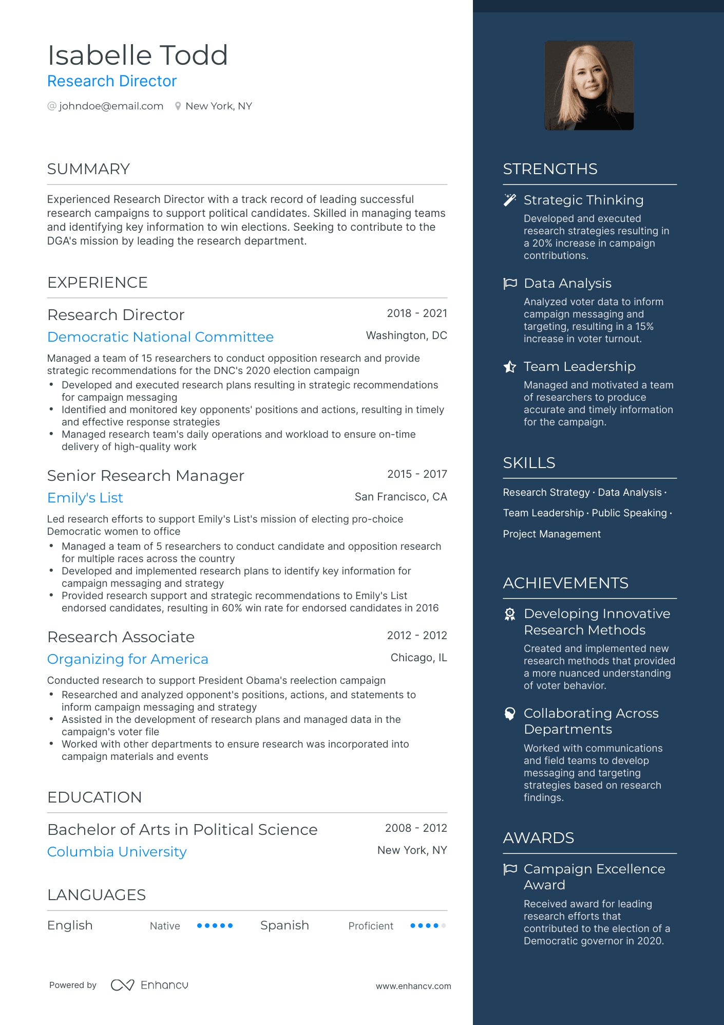 5 Research Director Resume Examples & Guide for 2024