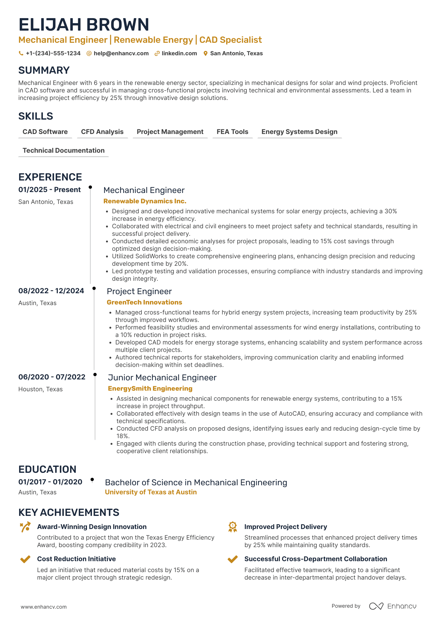 Engineering resume