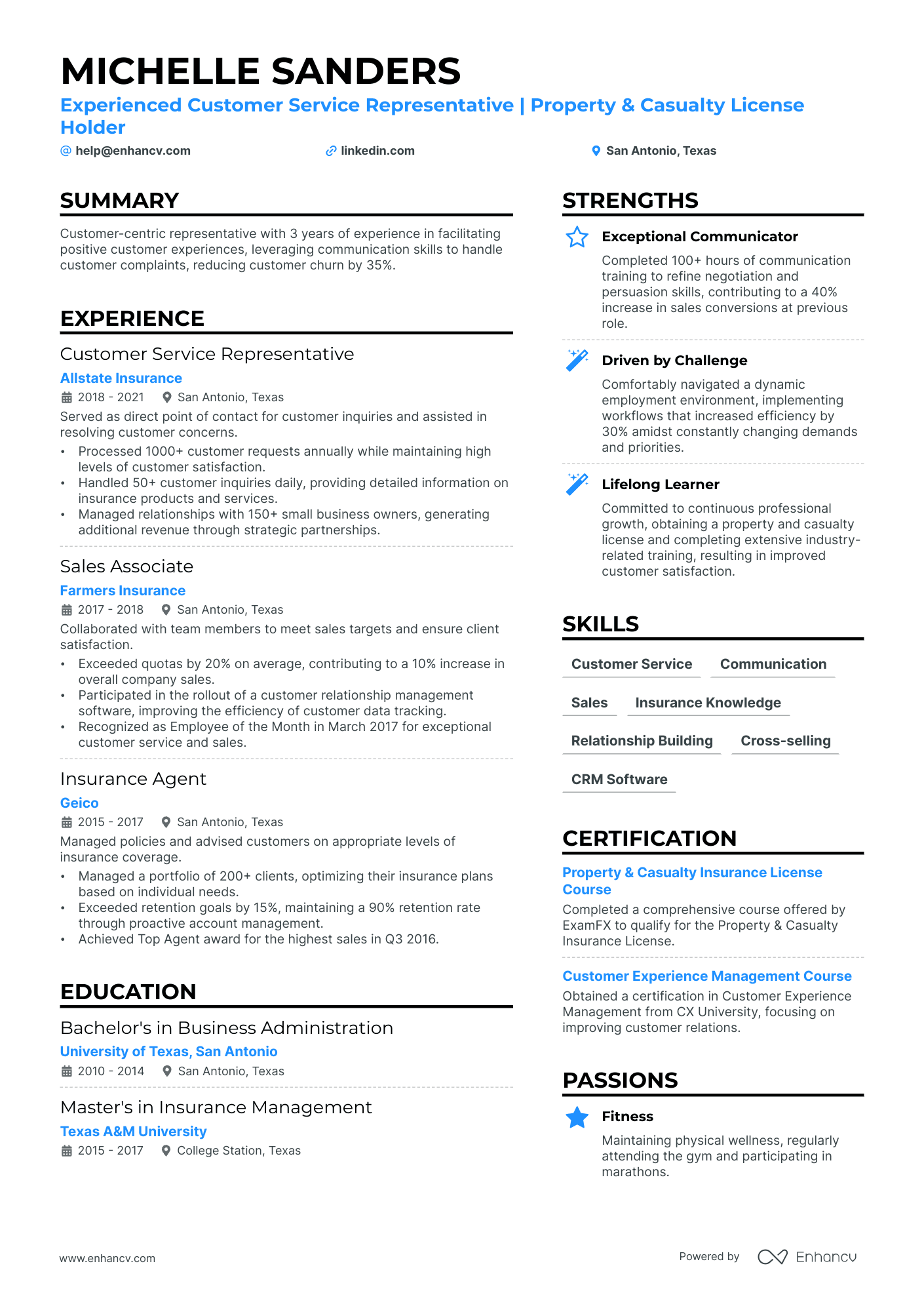 client support manager resume