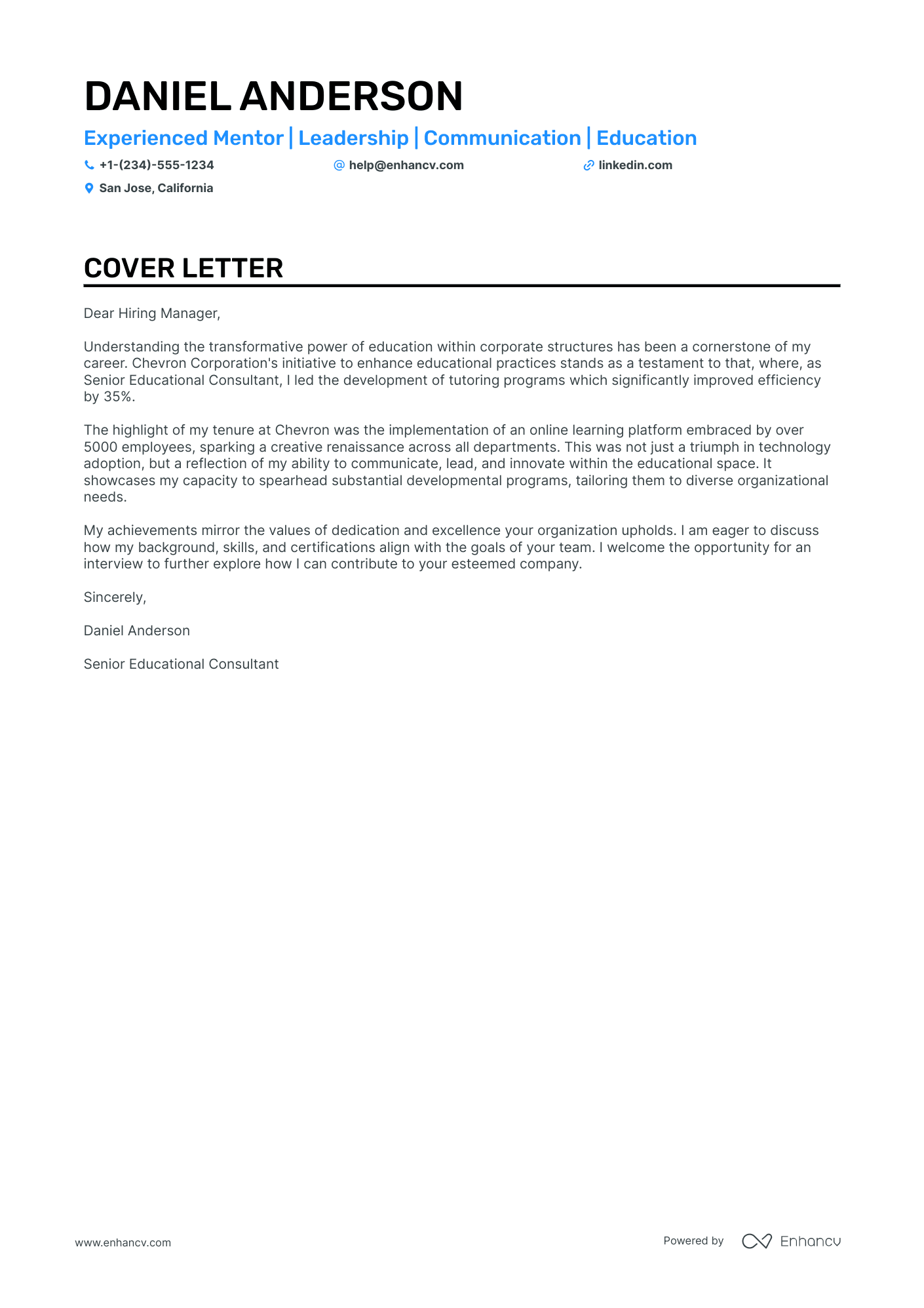 cover letter for youth mentor