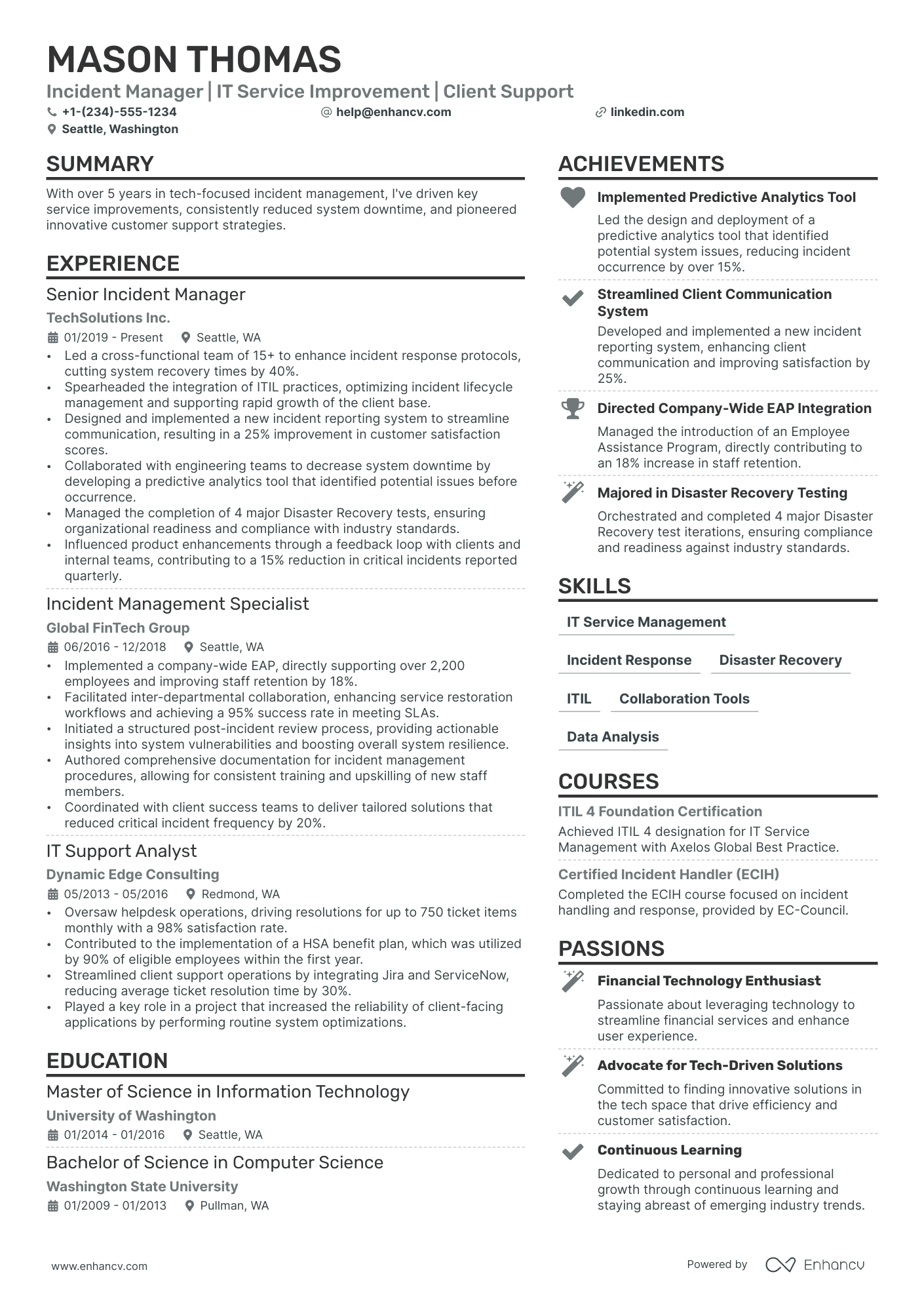 entry level it support resume