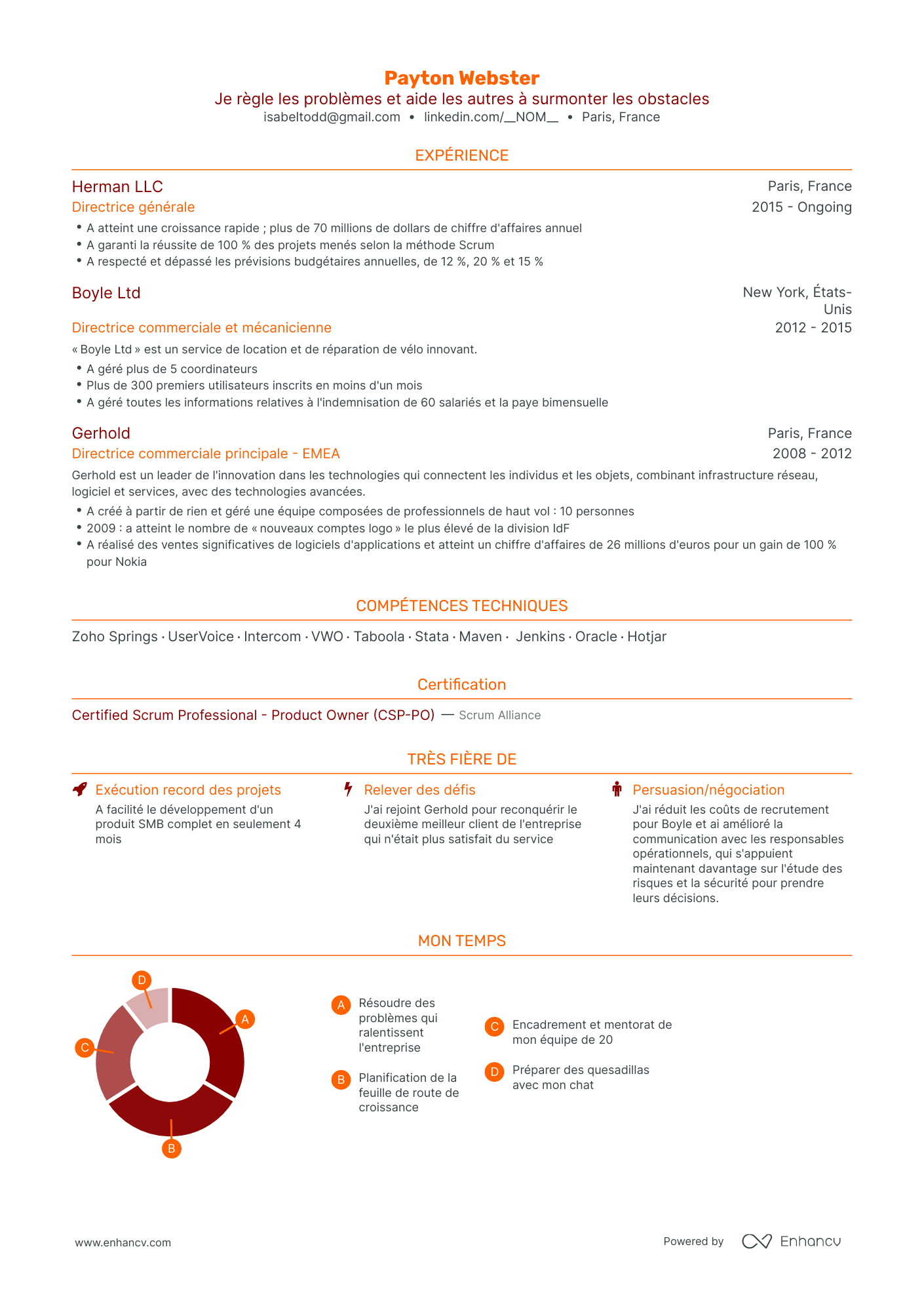 Traditional Management Resume Template