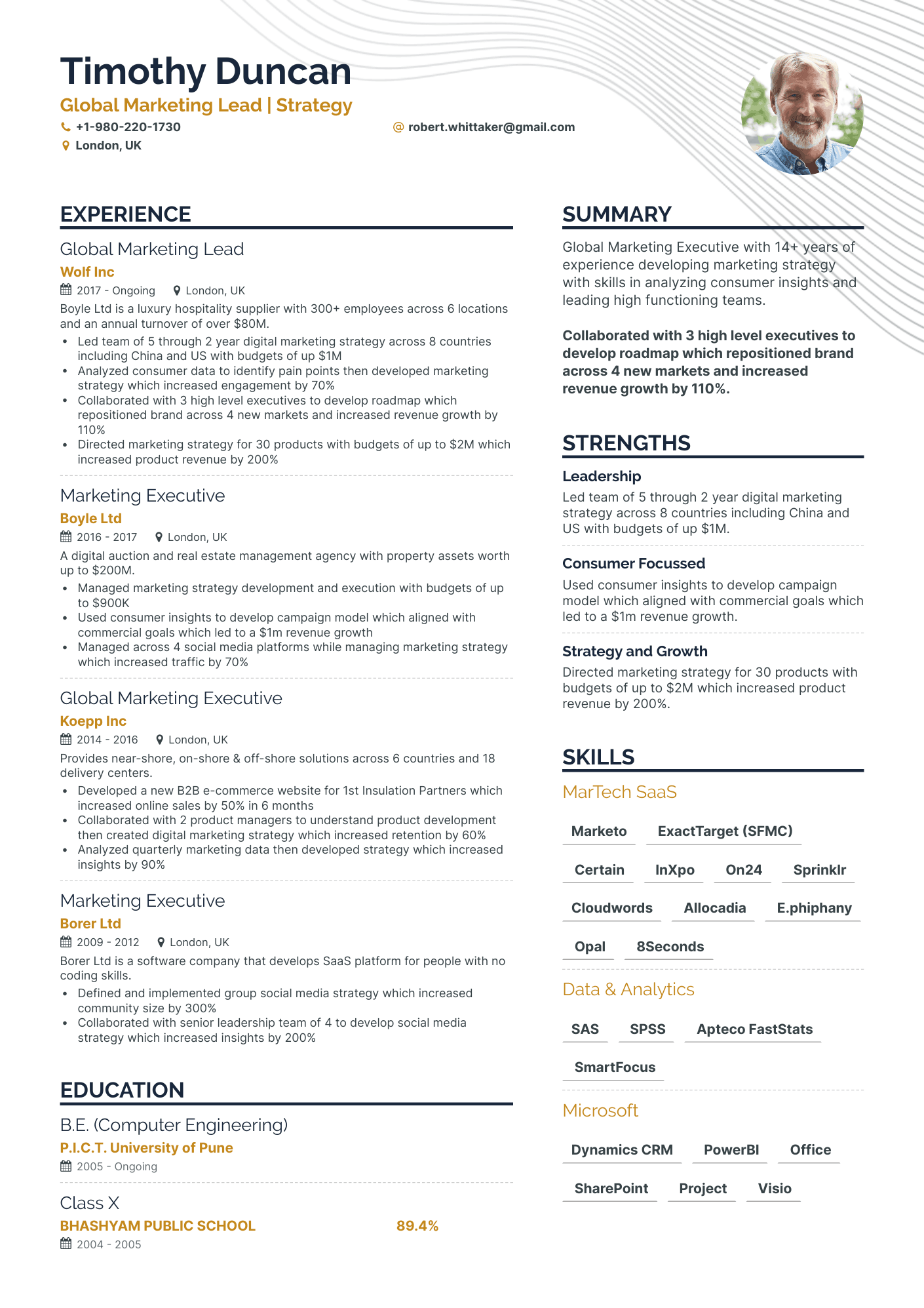 5 Marketing Executive Resume Examples Guide for 2023
