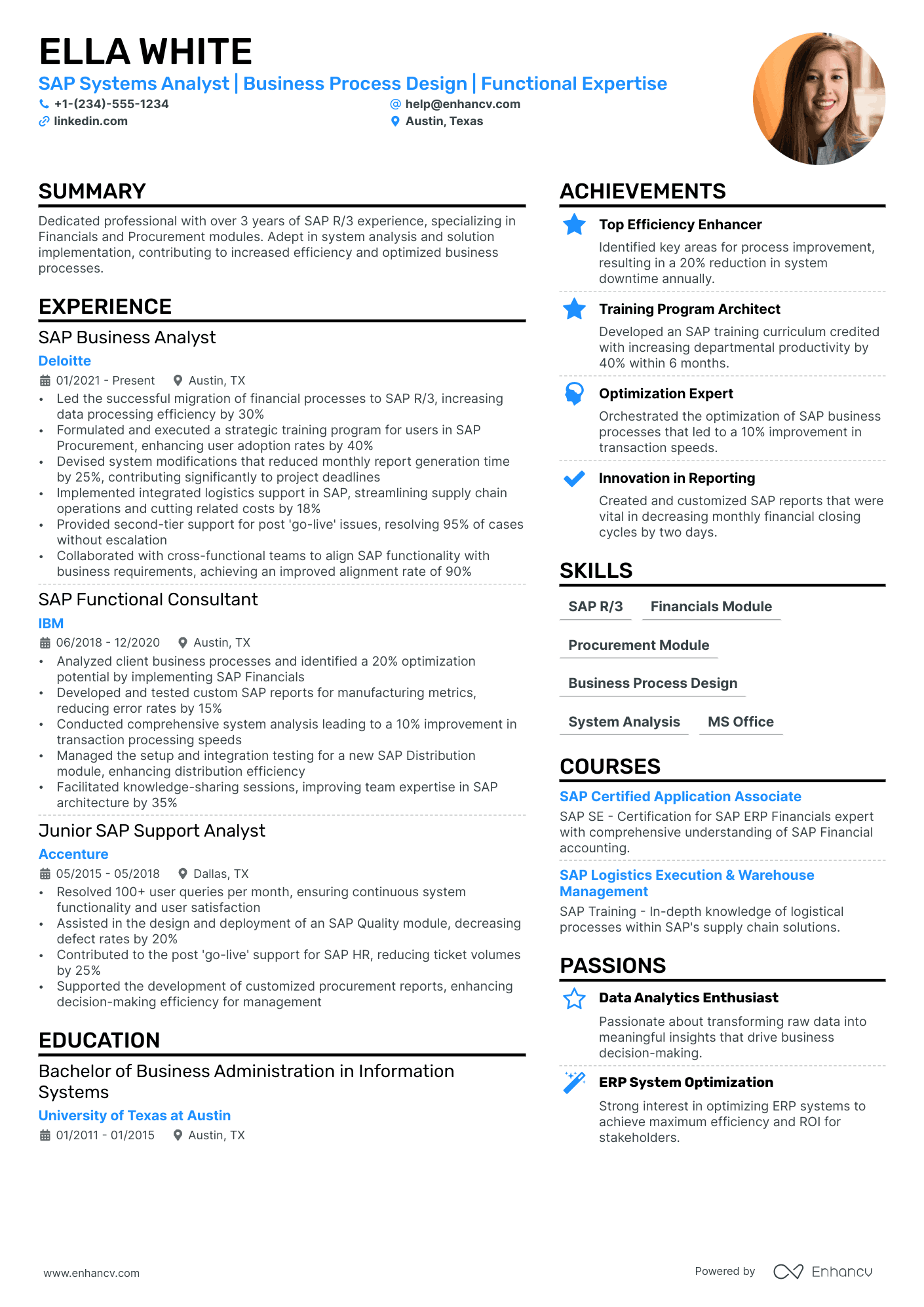 how to write a resume for business analyst position