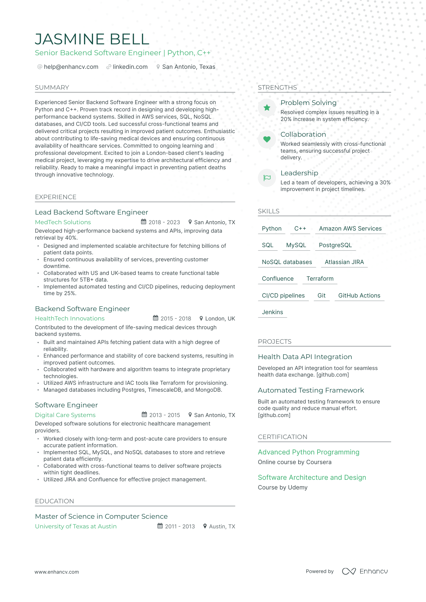 undefined Solutions Engineer Resume Template