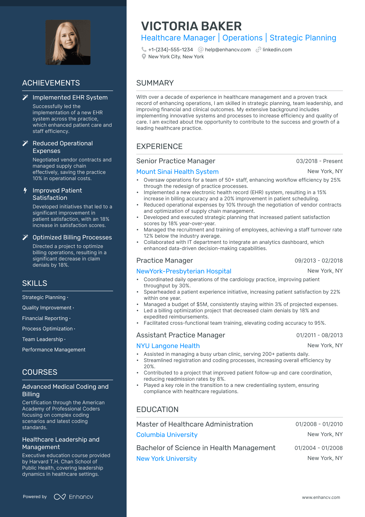 5 Practice Manager Resume Examples & Guide for 2024