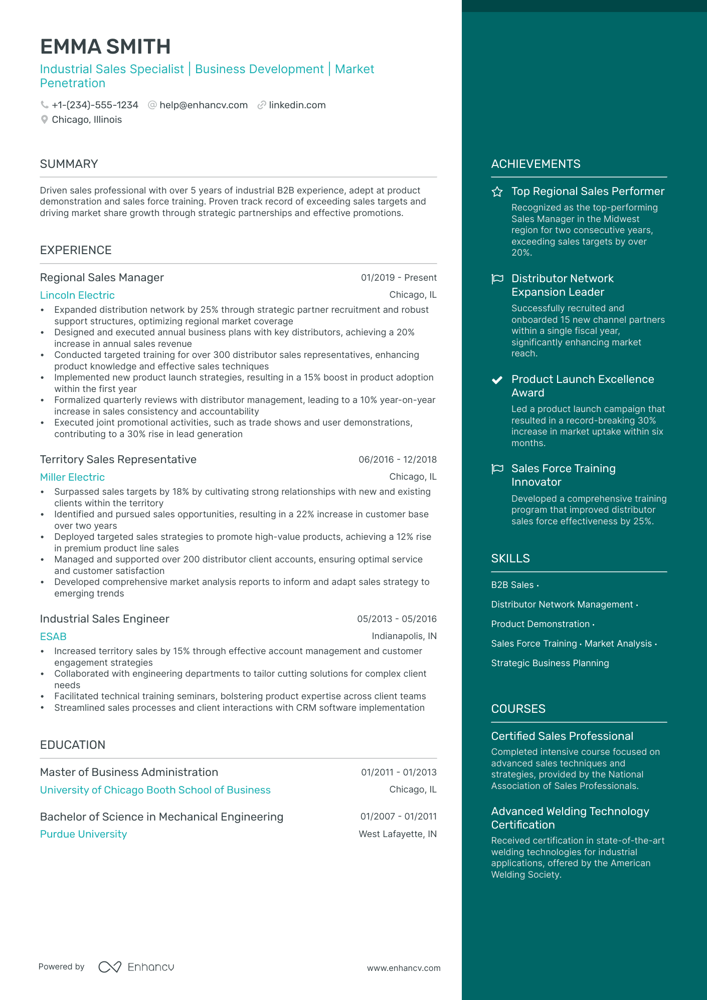resume samples for distribution manager